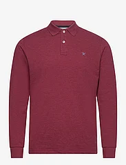 Hackett London - CLASSIC FIT LOGO LS - dzianinowe bluzki polo - dusty red - 0