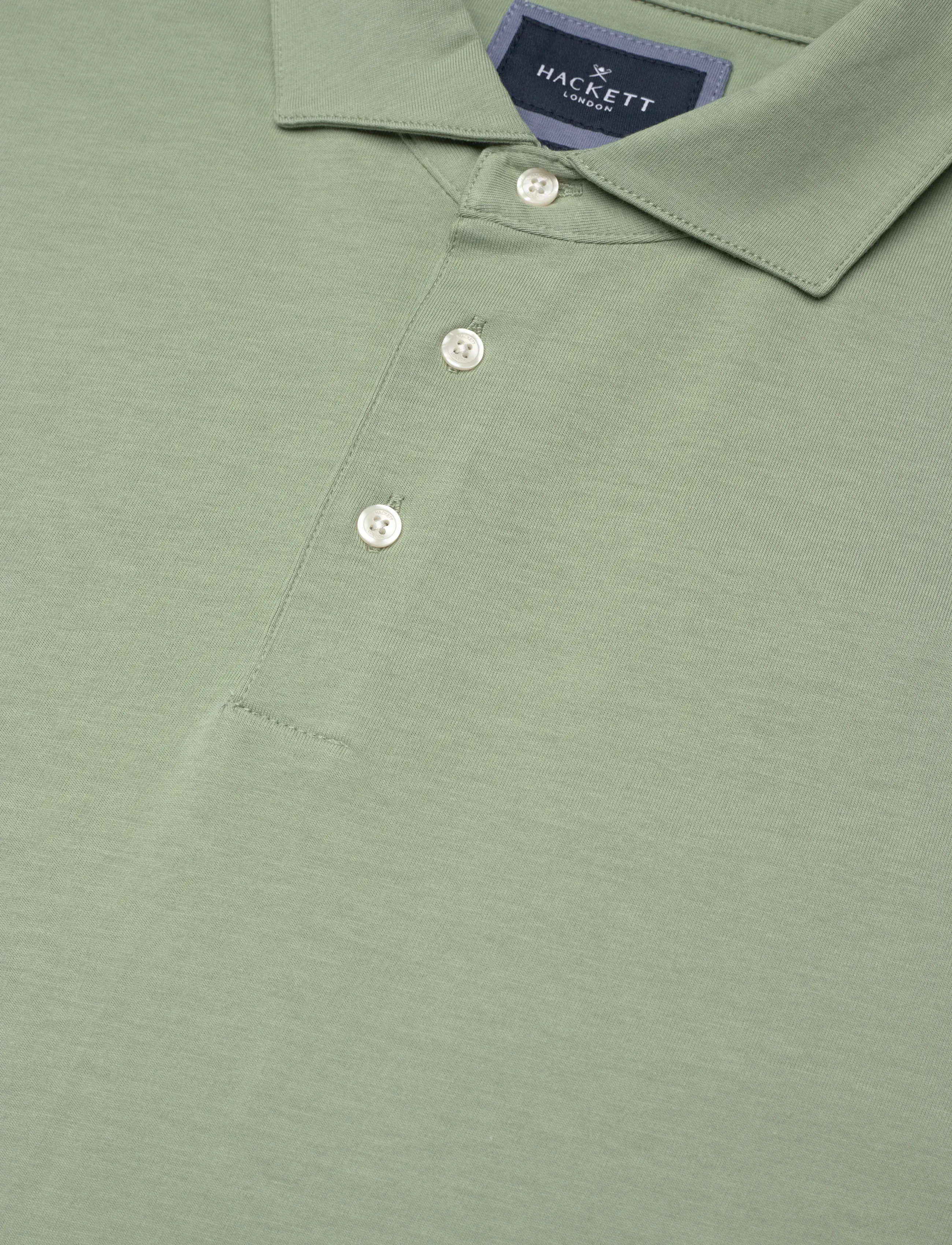 Hackett London - PIMA COTTON POLO - short-sleeved polos - sage green - 2