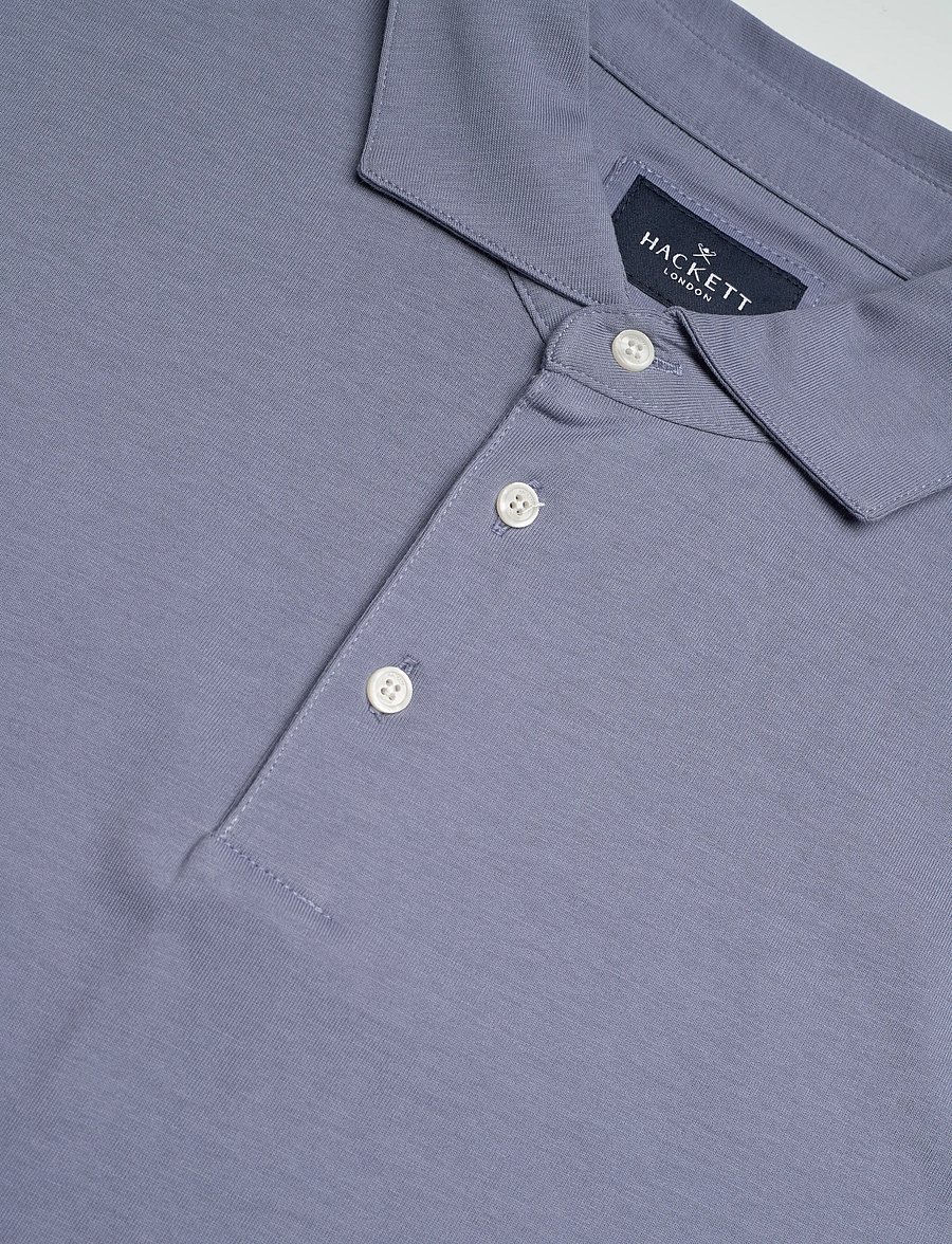 Hackett London - PIMA COTTON POLO - kurzärmelig - thames blue - 5