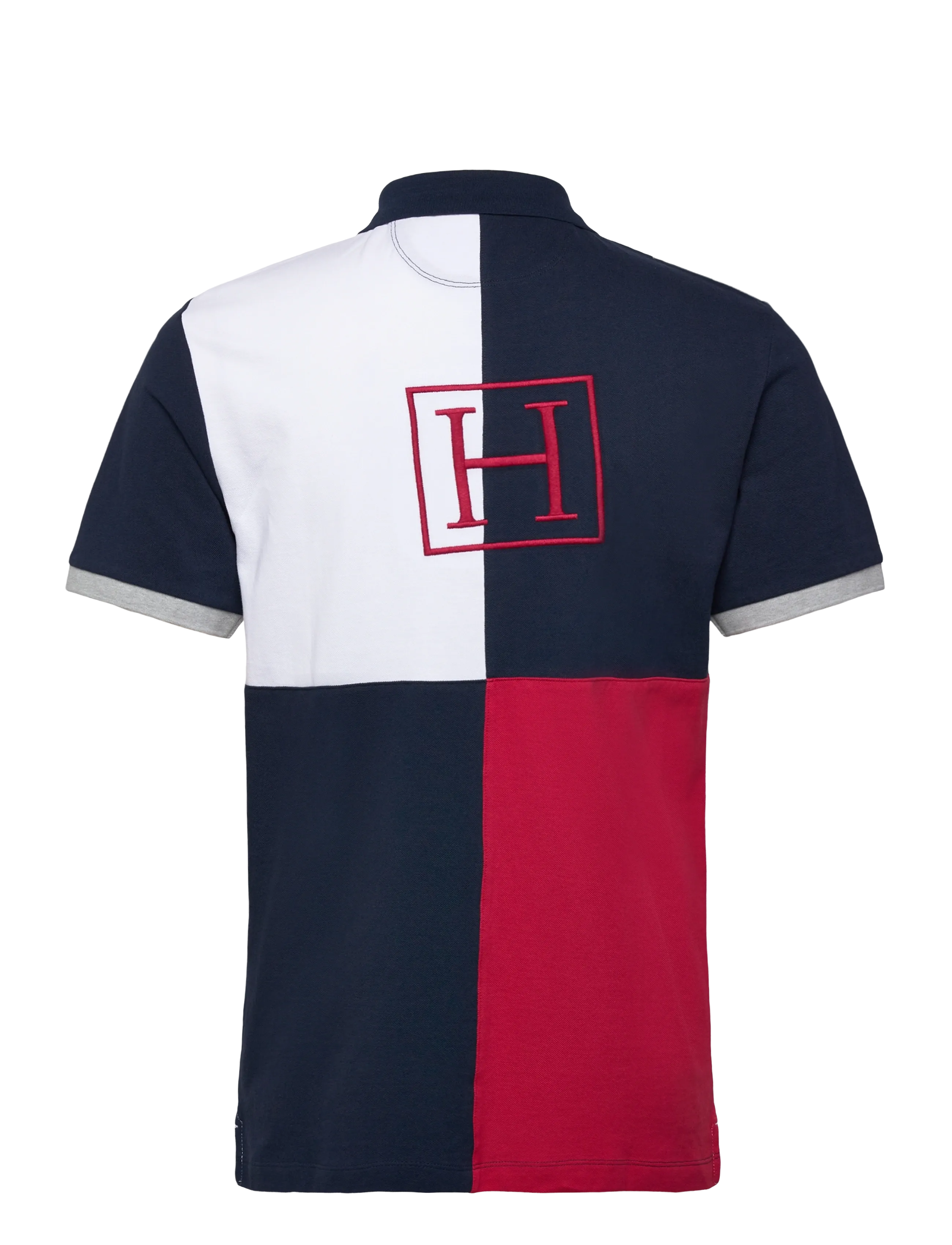 Hackett London - HERITAGE H QUAD BACK - kortærmede poloer - optic white - 2