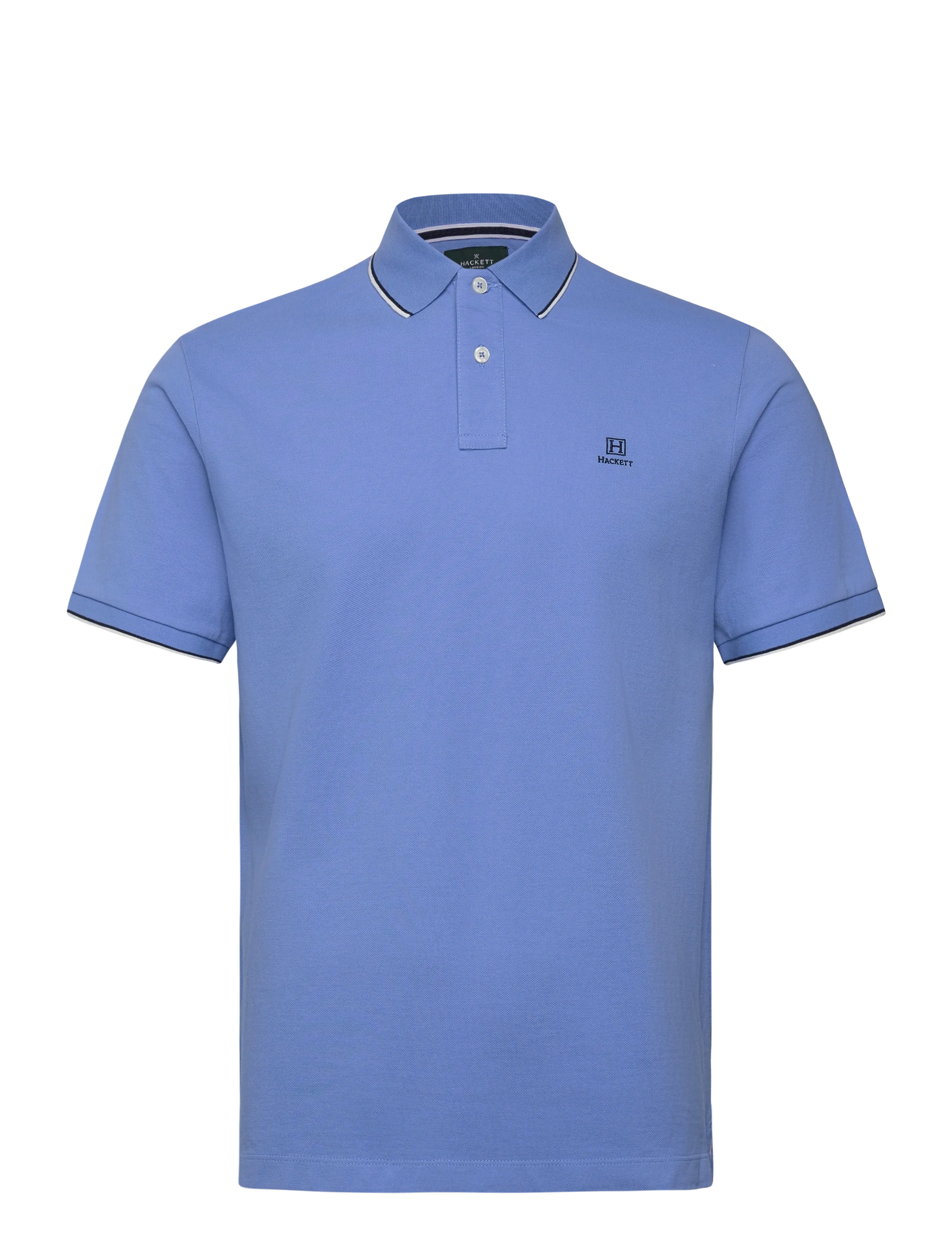 HERITAGE H TIPPED POLO - BRIGHT BLUE