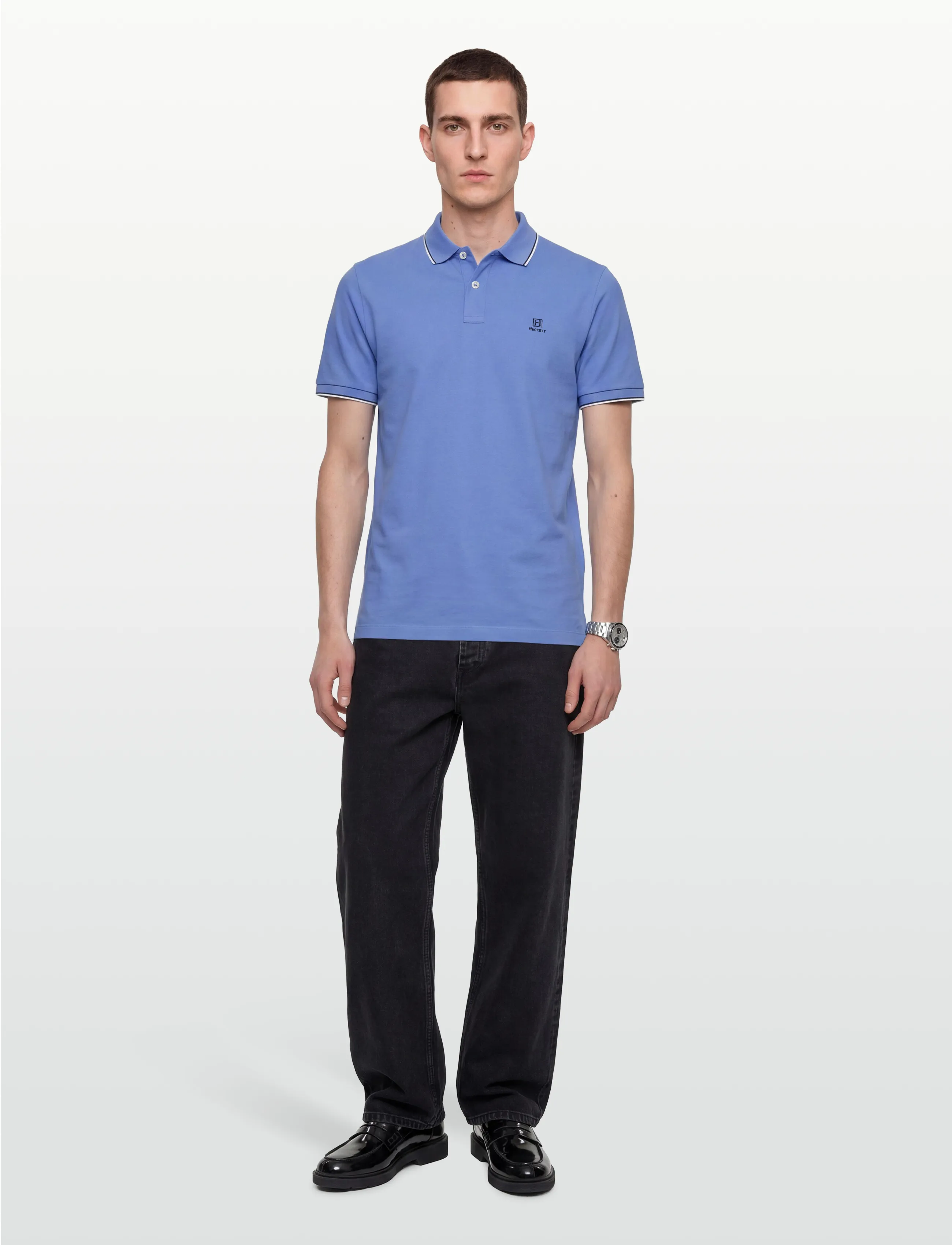 Hackett London HERITAGE H TIPPED POLO - Pikéer - BRIGHT BLUE / blue