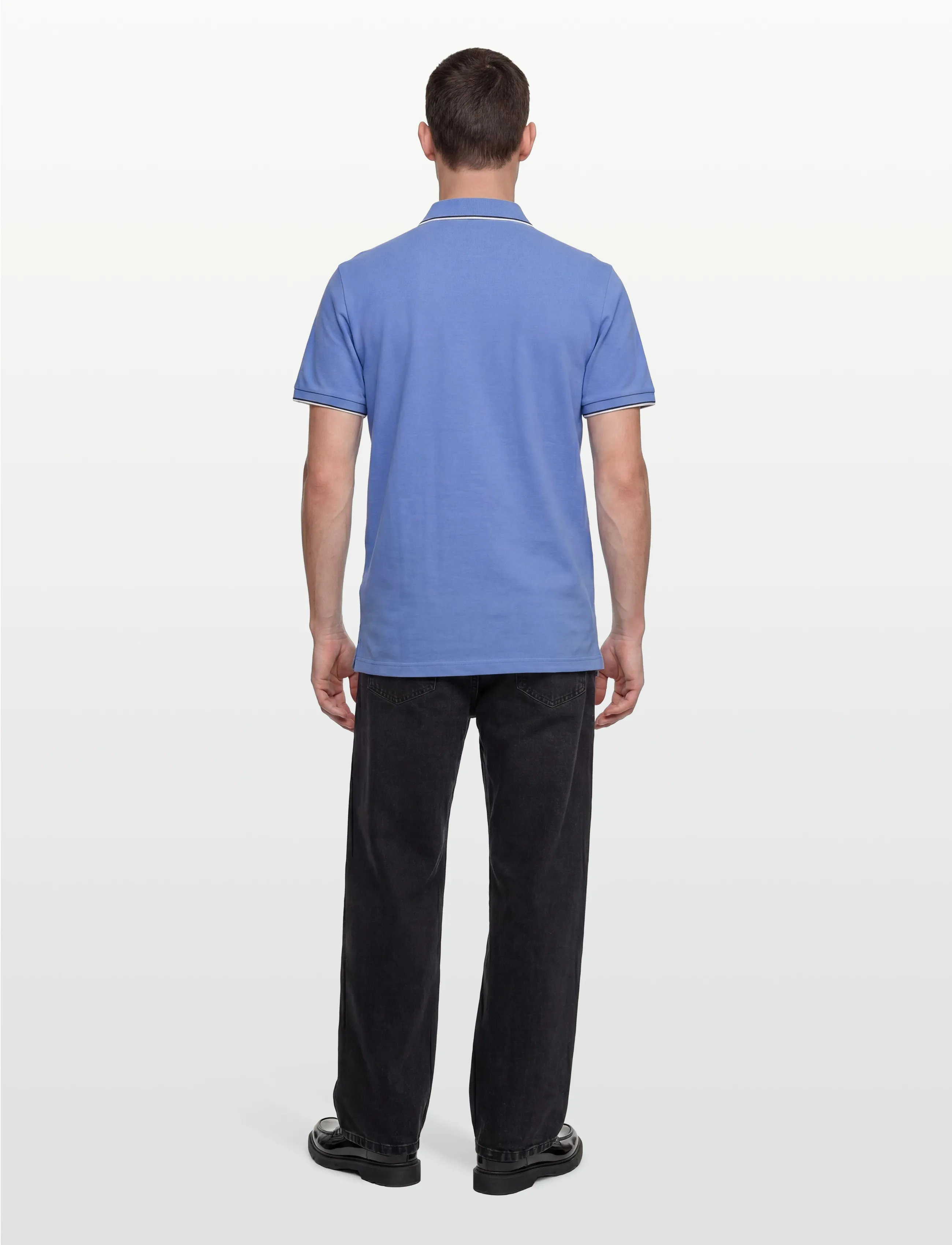 Hackett London - HERITAGE H TIPPED POLO - kortærmede poloer - bright blue - 4
