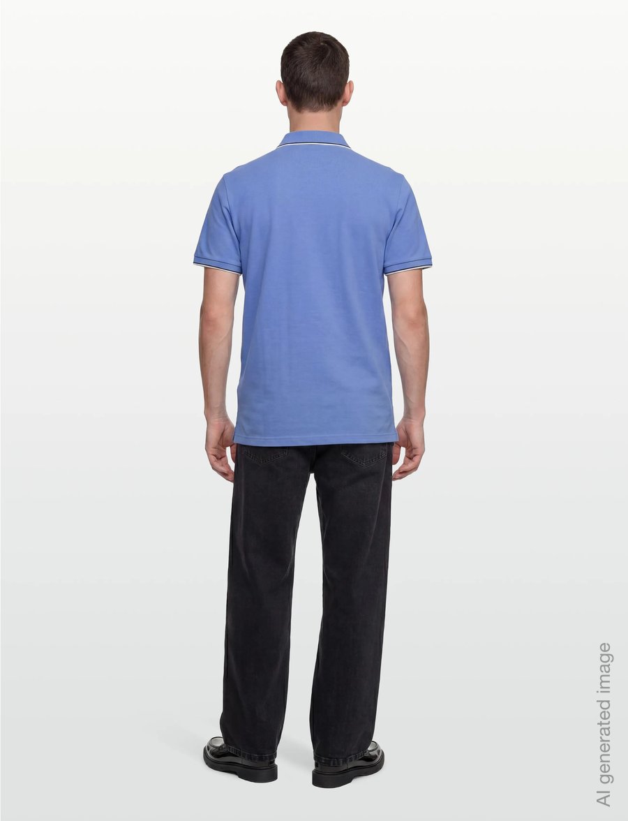 Hackett London - HERITAGE H TIPPED POLO - kurzärmelig - bright blue - 4