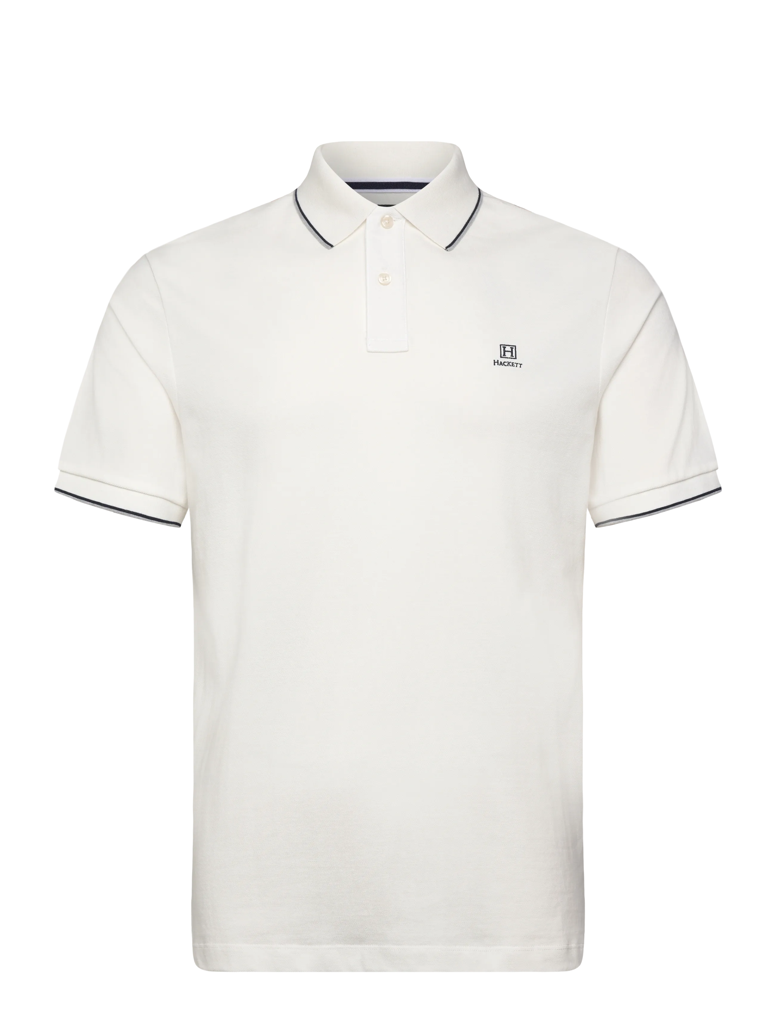 HERITAGE H TIPPED POLO - OFF WHITE