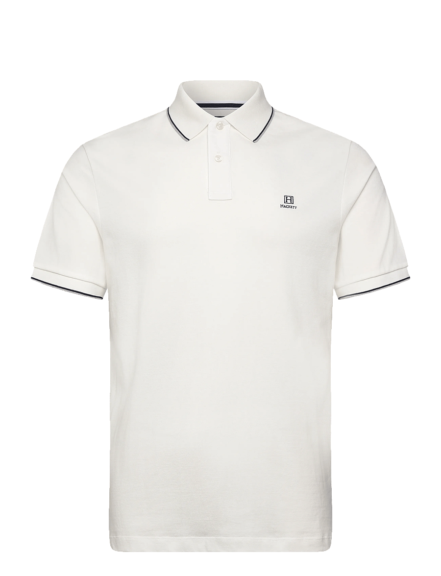 Hackett London - HERITAGE H TIPPED POLO - kurzärmelig - off white - 1