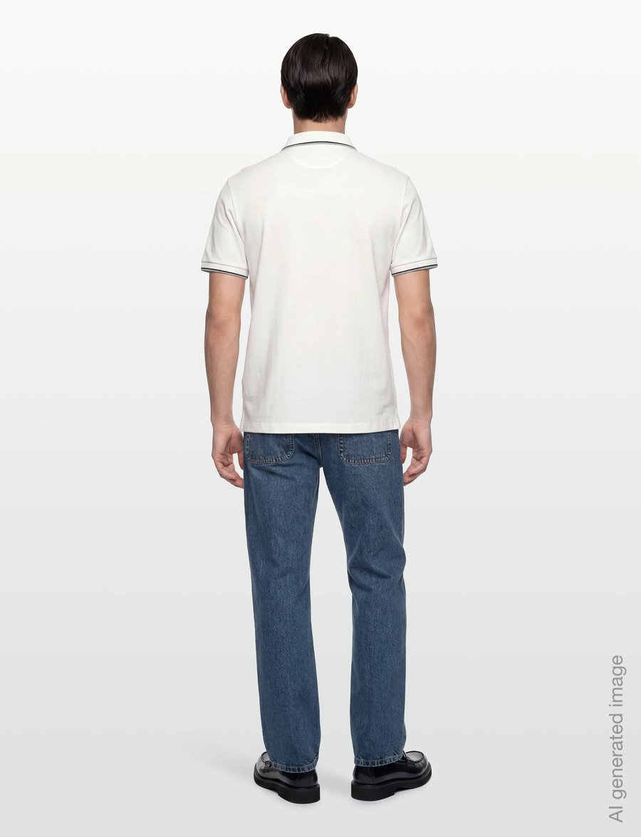 Hackett London - HERITAGE H TIPPED POLO - kurzärmelig - off white - 4