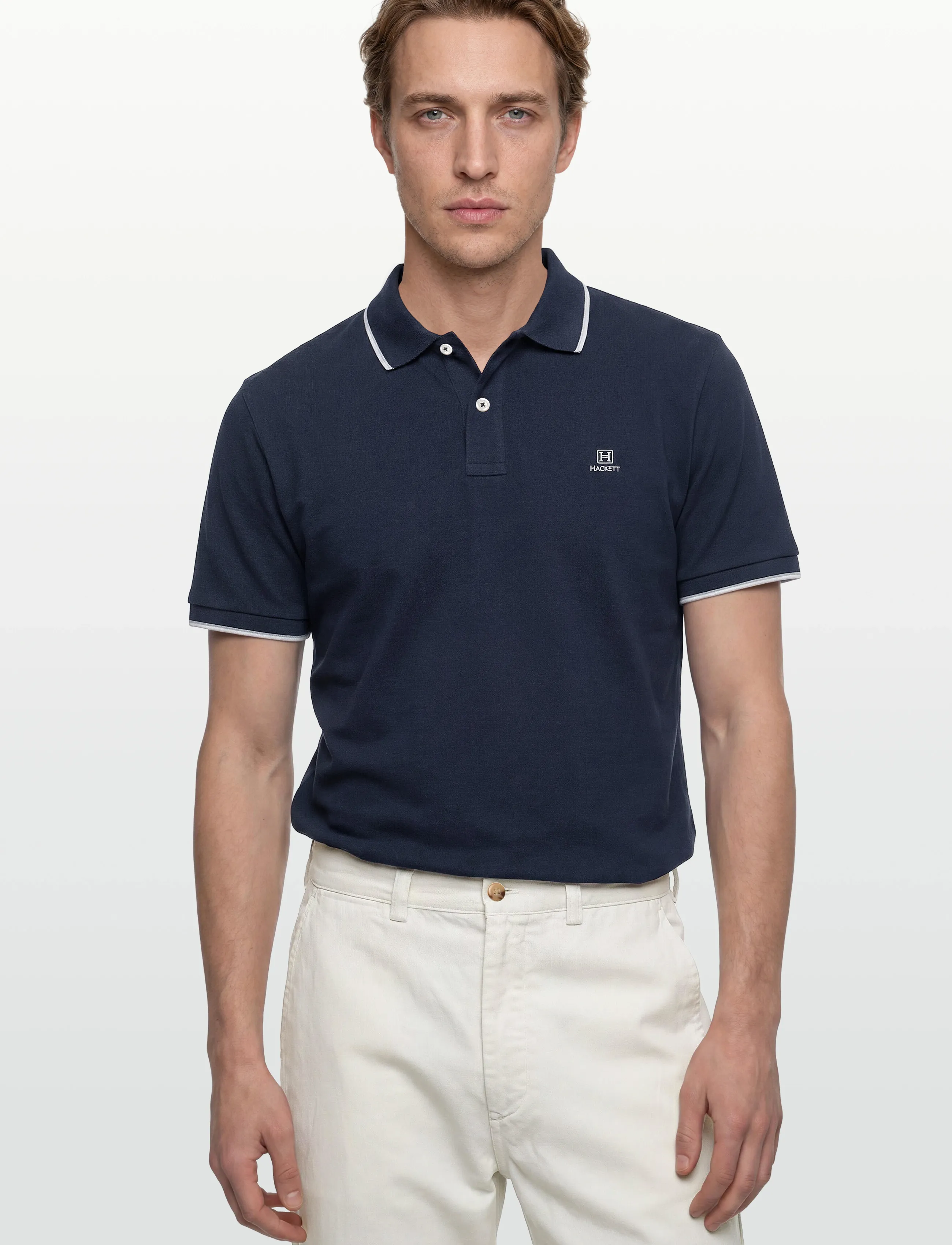 Hackett London - HERITAGE H TIPPED POLO - kortærmede poloer - old navy - 3