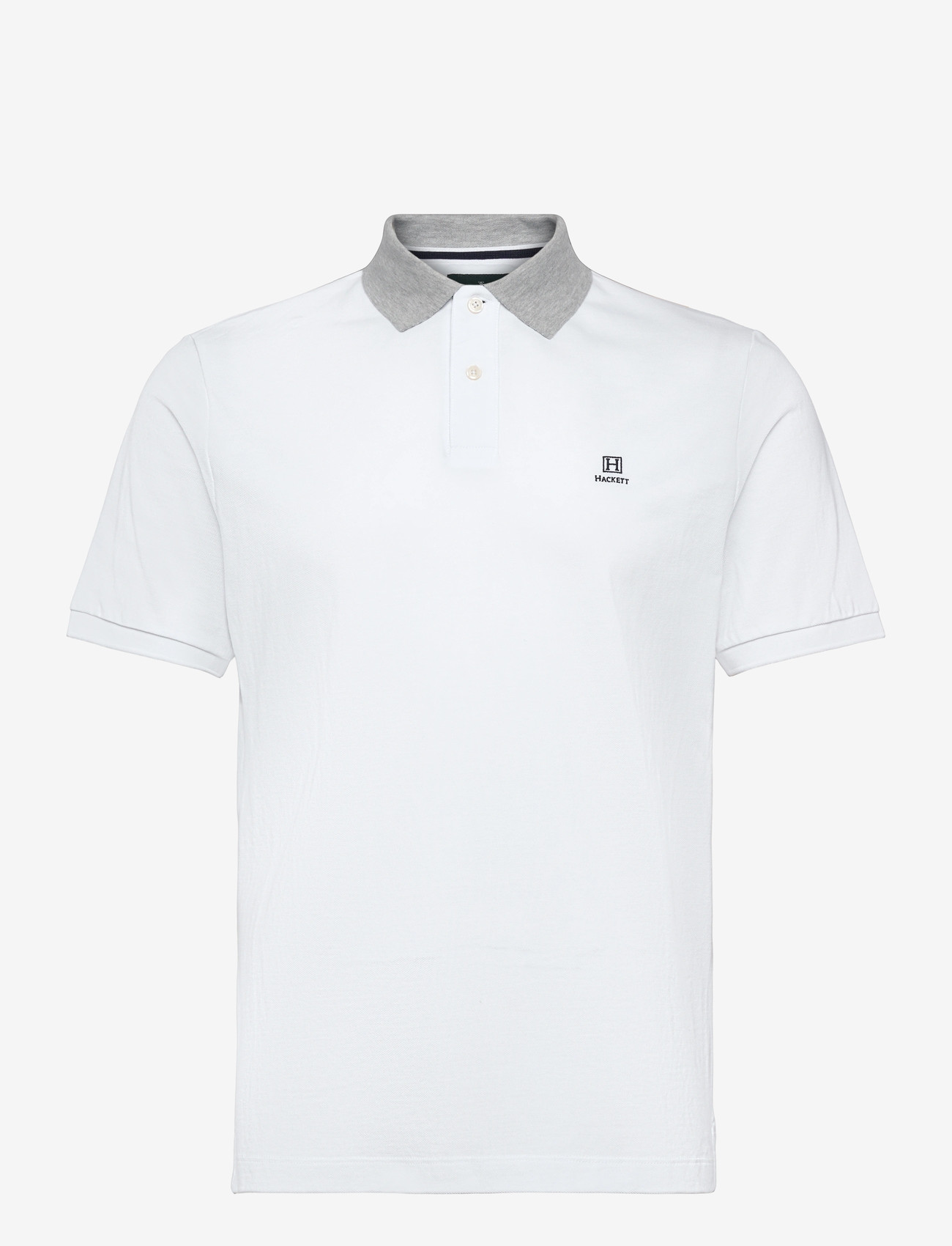 Hackett London - HERITAGE H STRIPE TRIM - kortærmede poloer - optic white - 1
