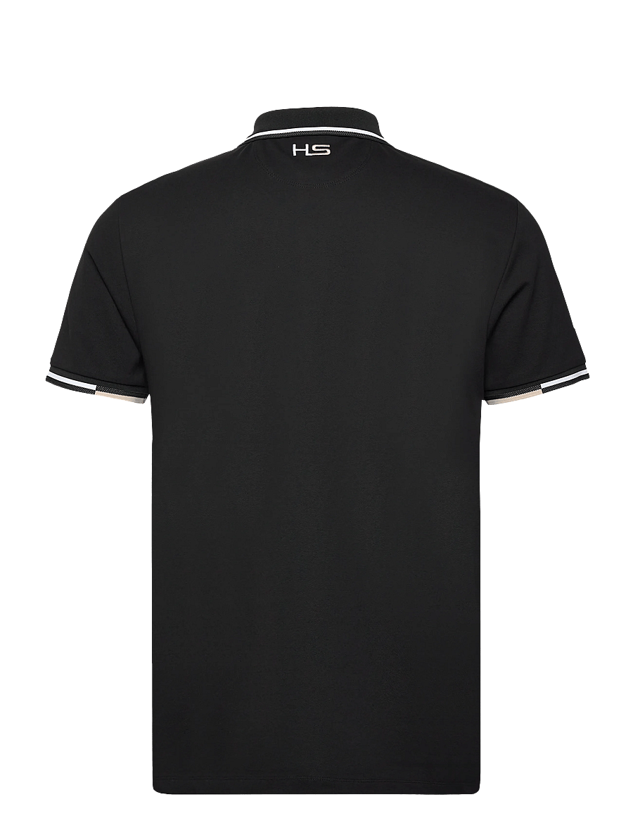 Hackett London - HS COAST TIPPED POLO - kortärmade pikéer - black - 2