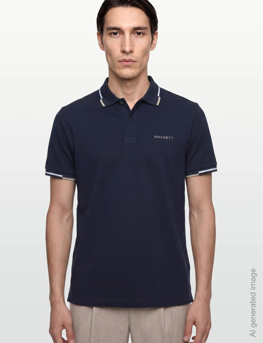 Hackett London - HS COAST TIPPED POLO - kurzärmelig - navy - 3