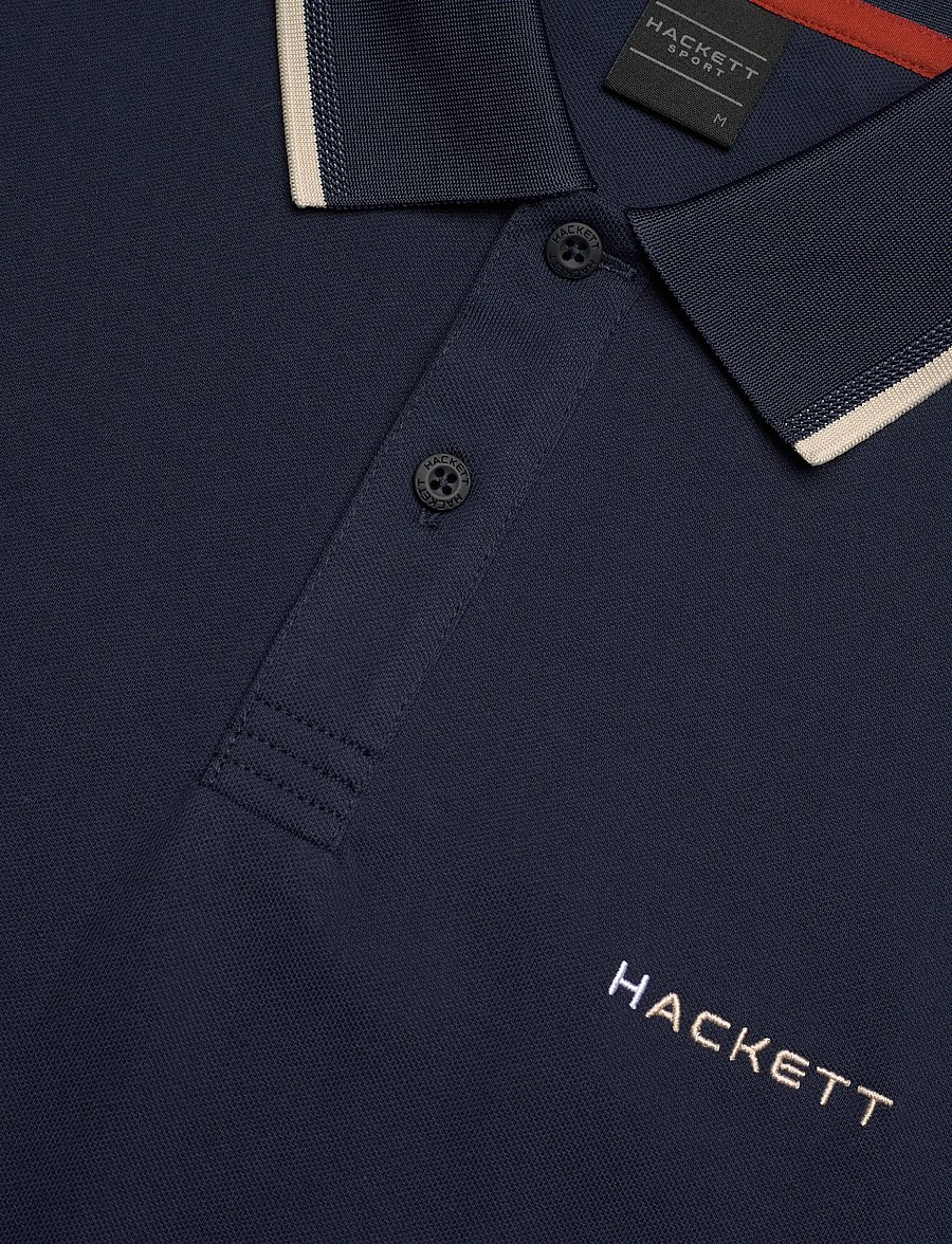 Hackett London - HS COAST TIPPED POLO - kurzärmelig - navy - 5