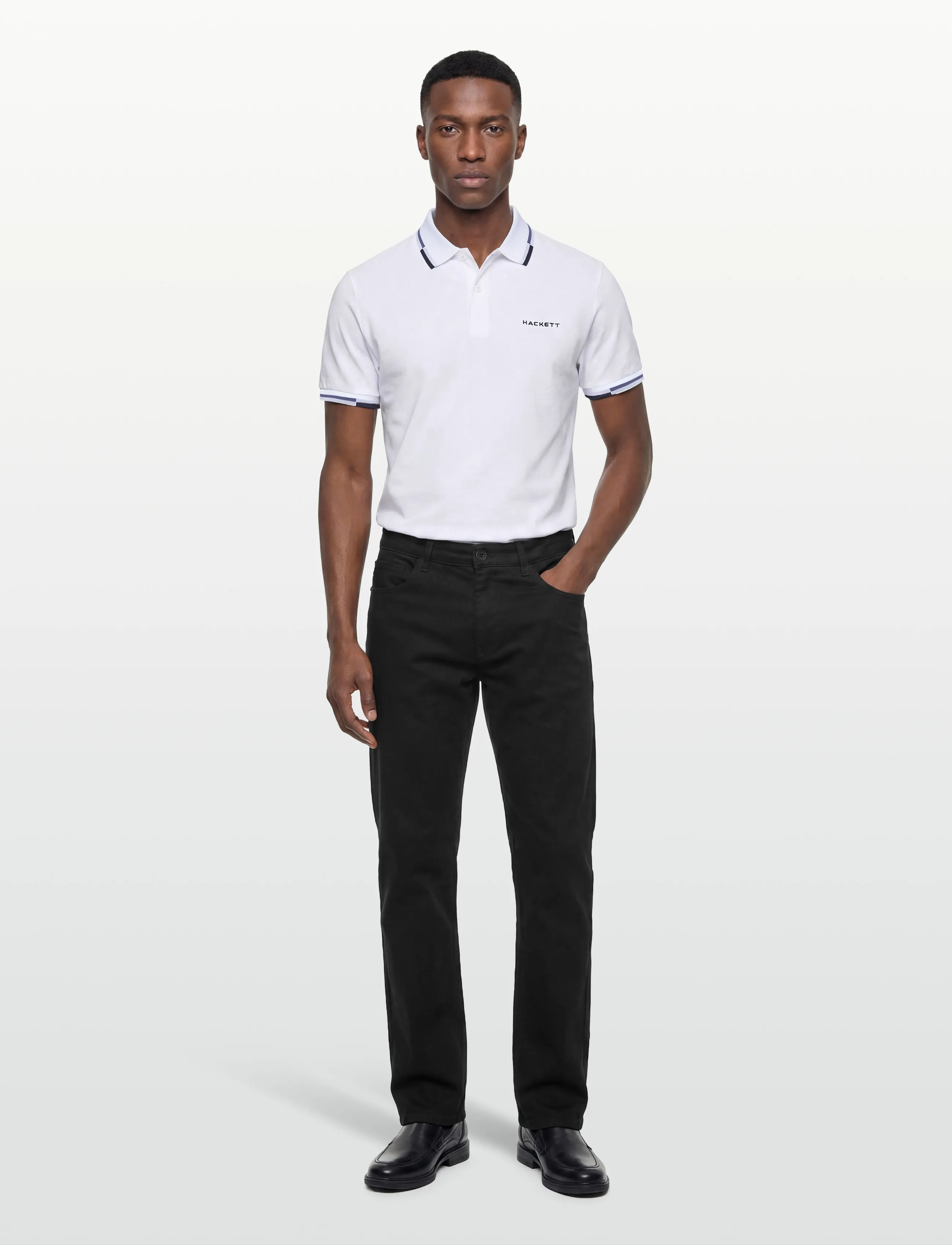 Hackett London HS COAST TIPPED POLO - Pikéer - OPTIC WHITE / white
