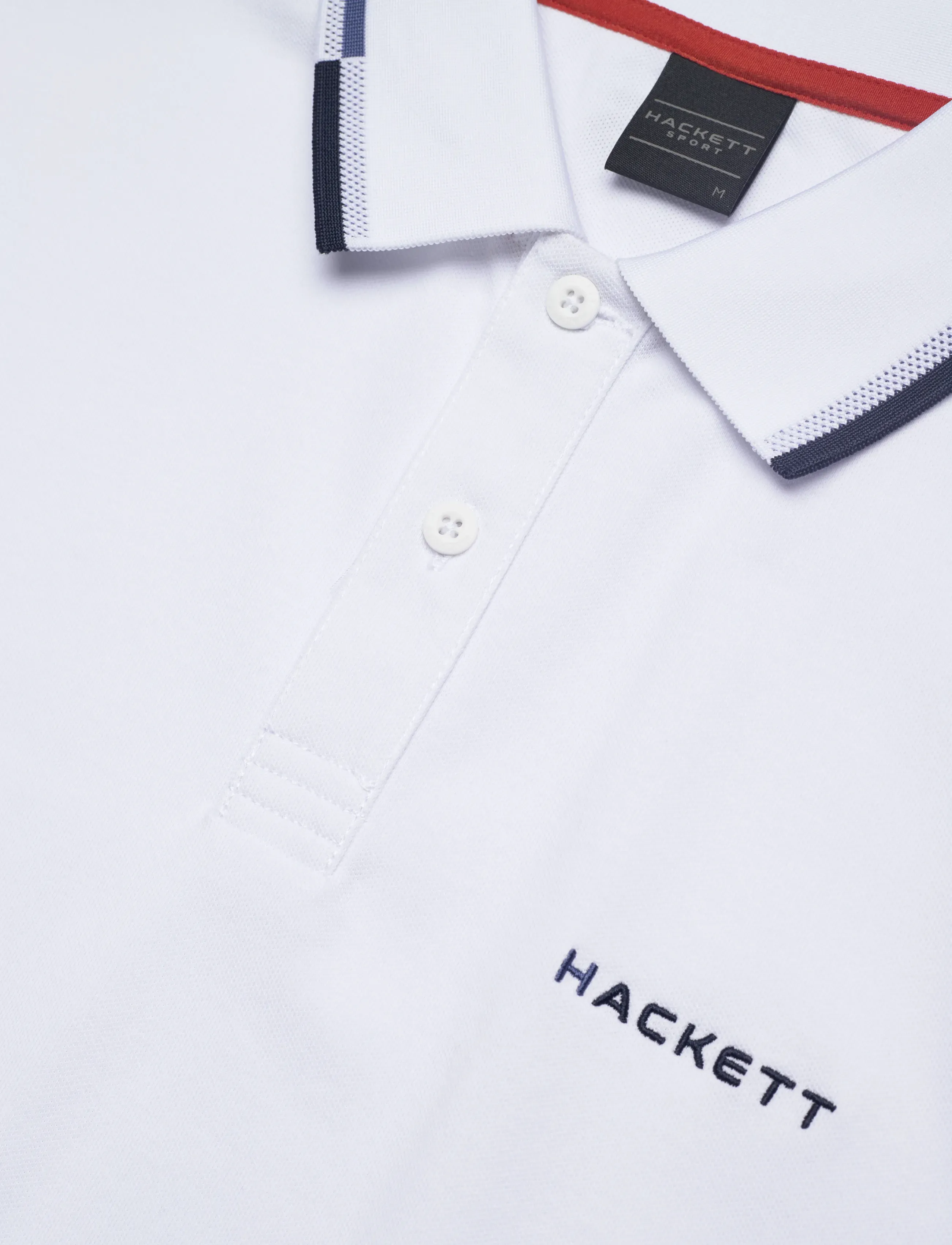Hackett London - HS COAST TIPPED POLO - lühikeste varrukatega polod - optic white - 5