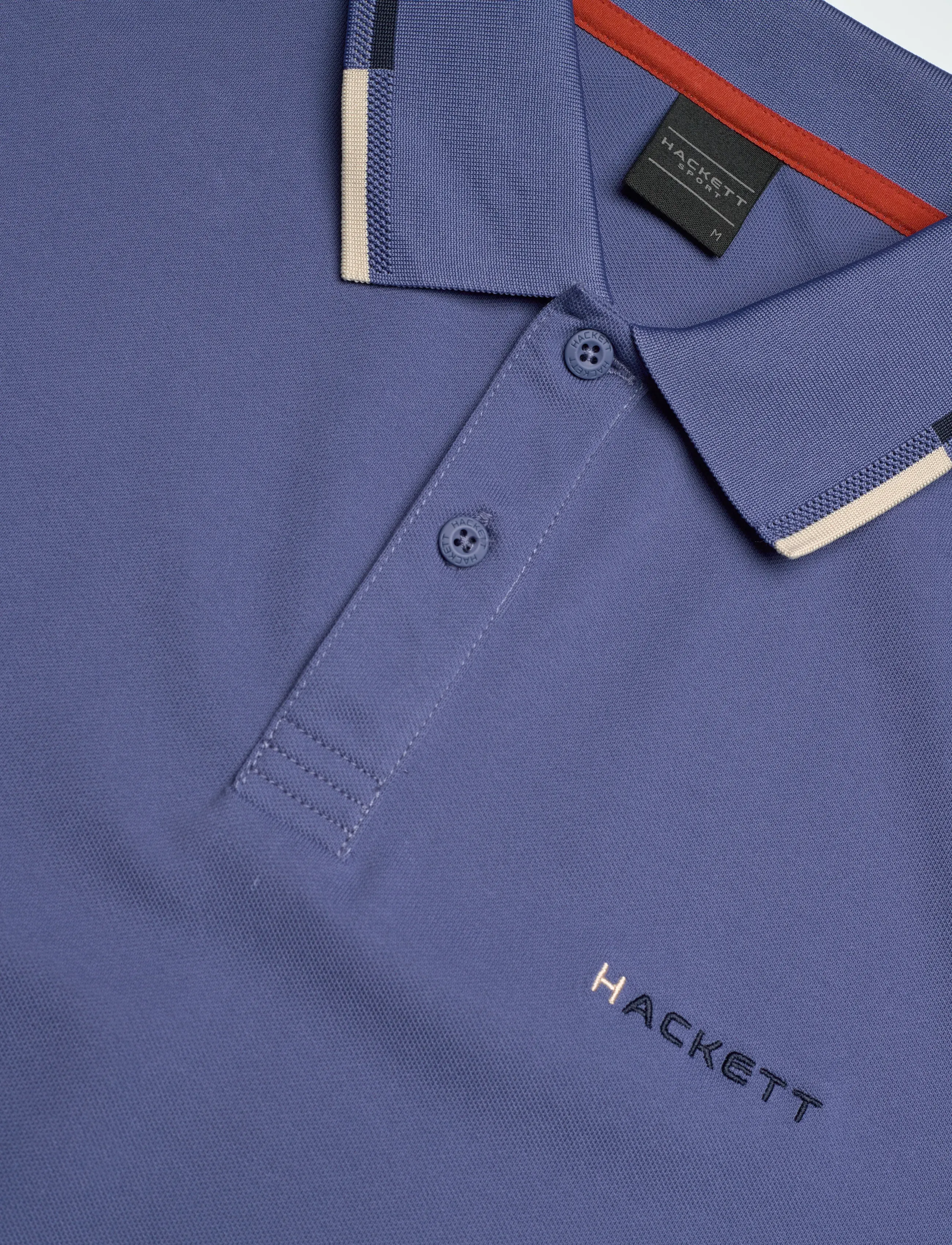 Hackett London - HS COAST TIPPED POLO - short-sleeved polos - ozzy blue - 5