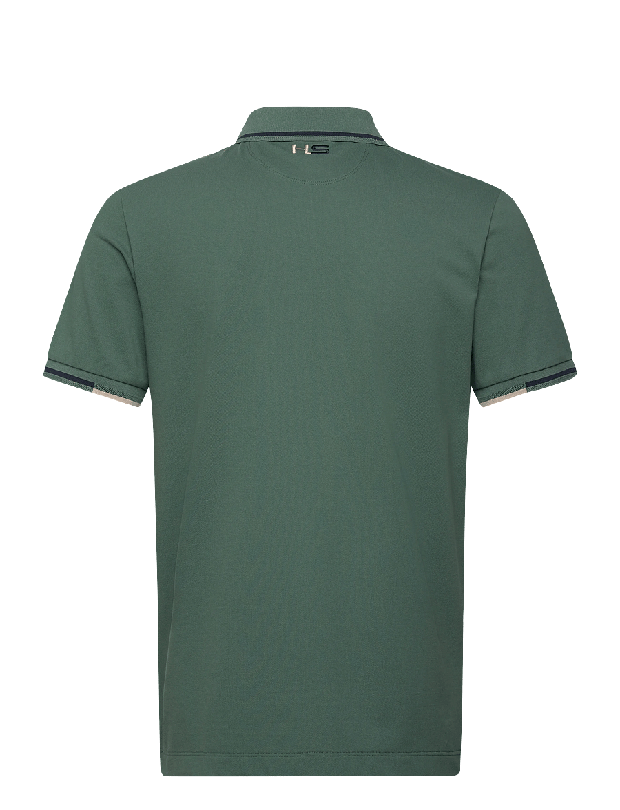 Hackett London - HS COAST TIPPED POLO - kortærmede poloer - sage green - 2