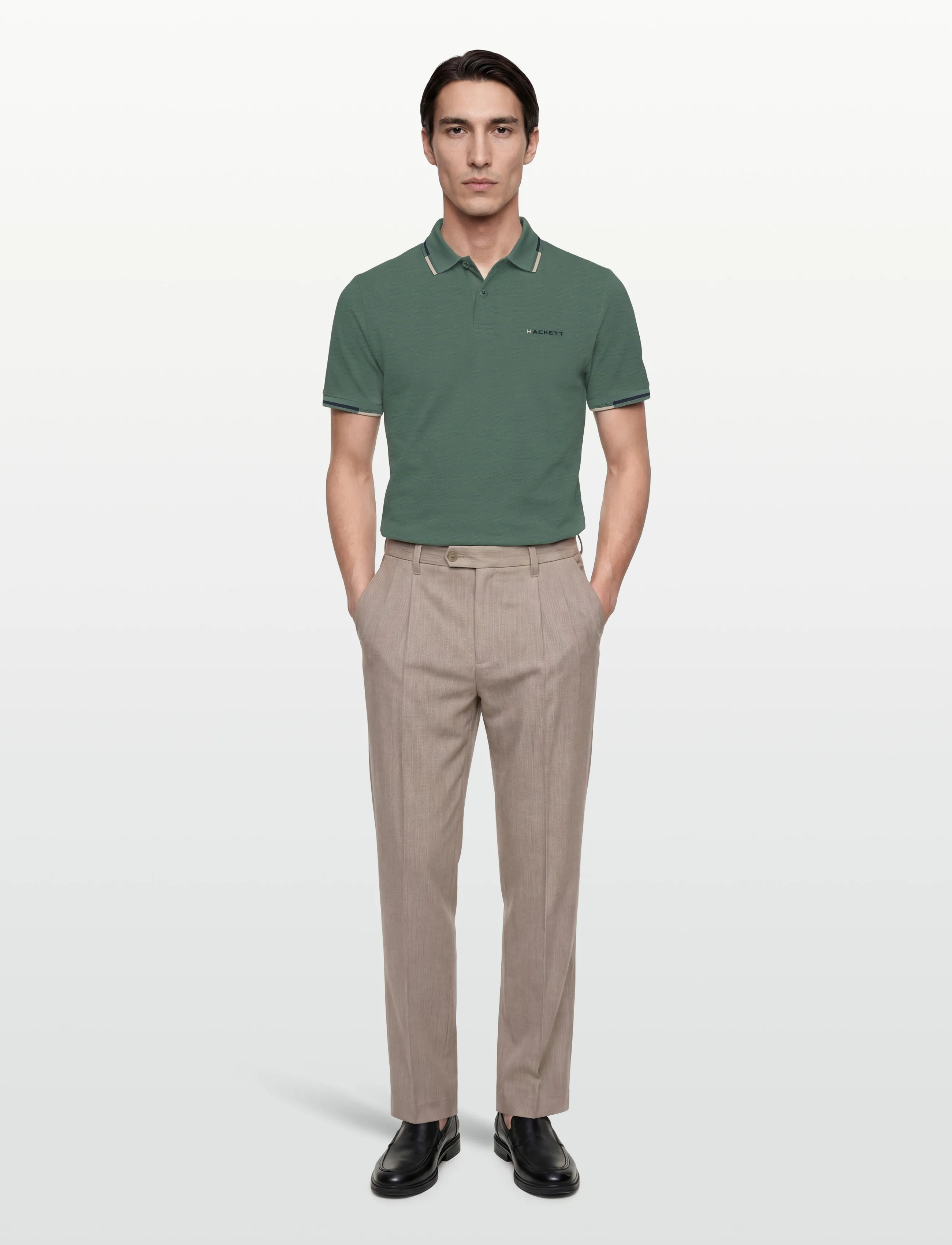 Hackett London HS COAST TIPPED POLO - Pikéer - SAGE GREEN / green