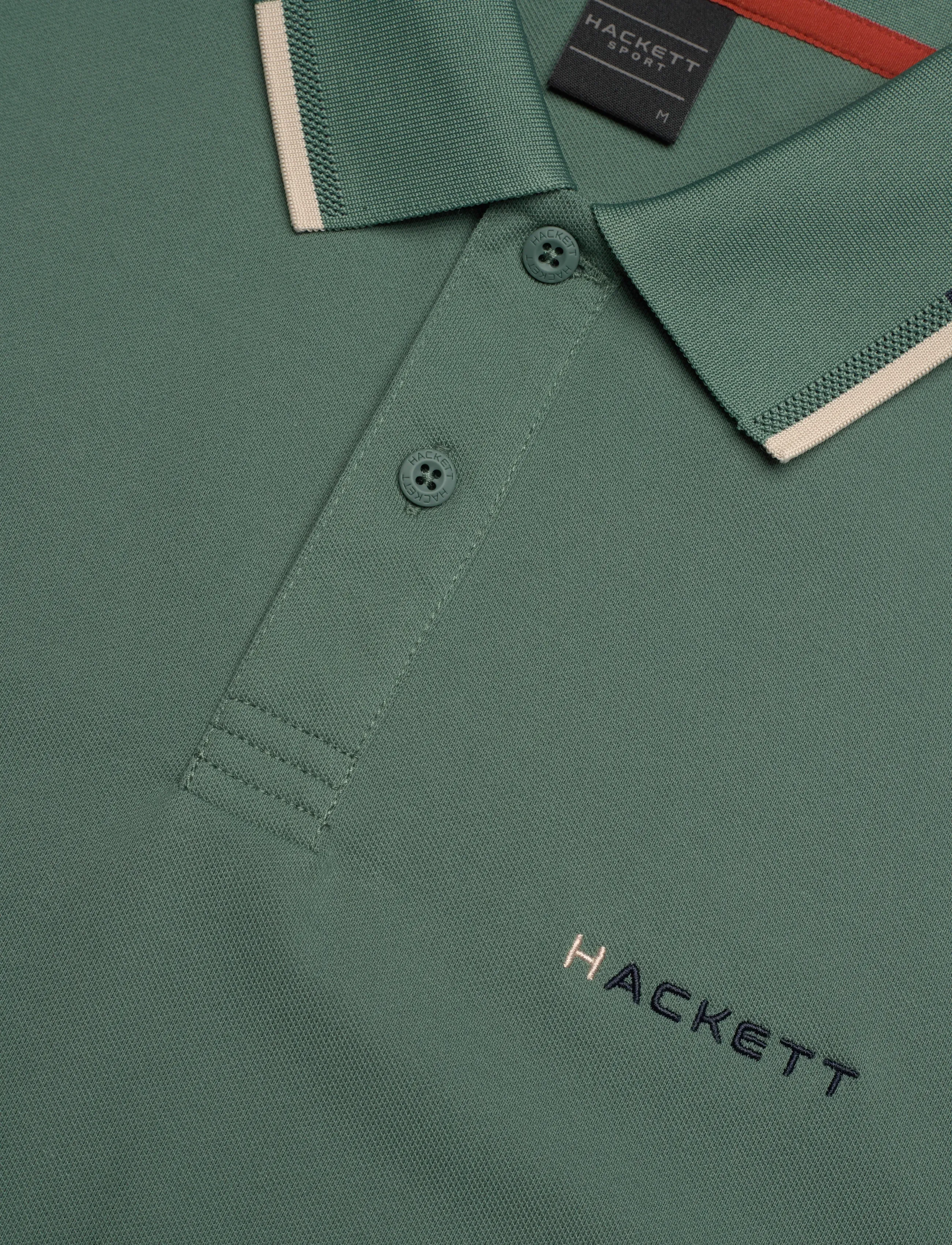 Hackett London - HS COAST TIPPED POLO - kurzärmelig - sage green - 5