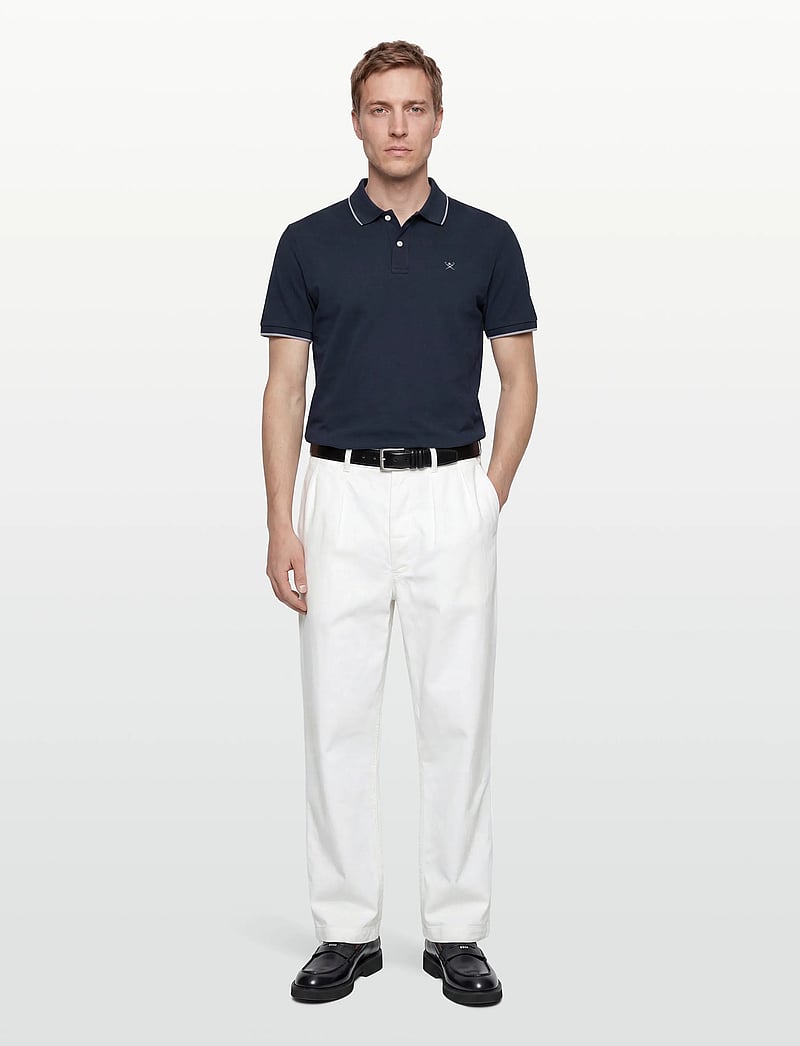 Hackett London - TIPPED JERSEY POLO - short-sleeved polos - old navy - 0