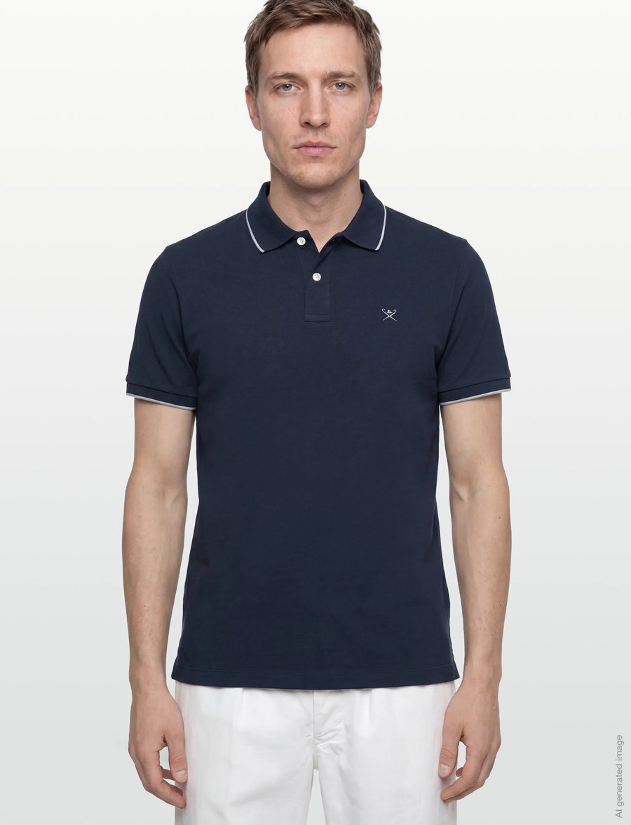 Hackett London - TIPPED JERSEY POLO - kurzärmelig - old navy - 3