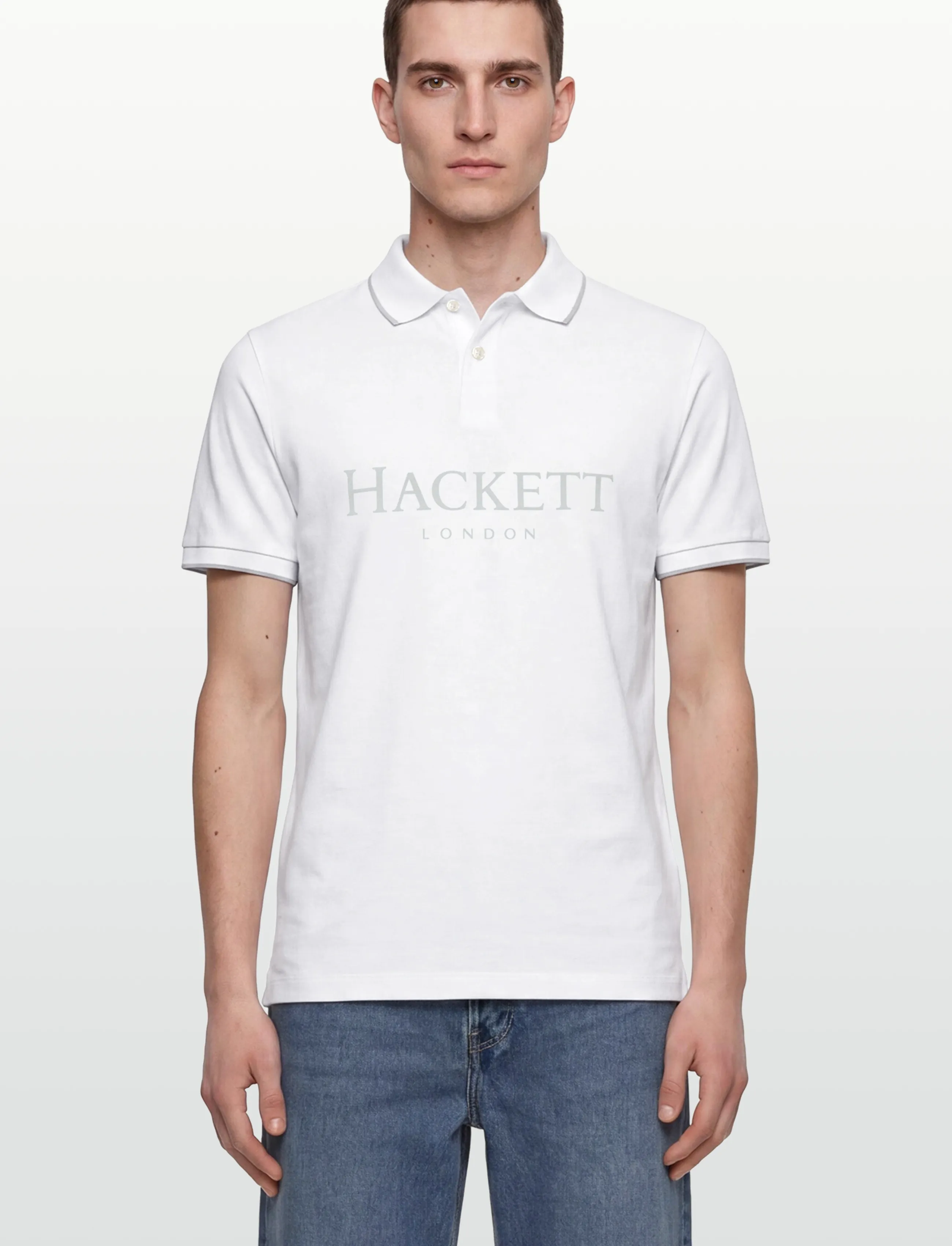 Hackett London - HERITAGE ESS HACKETT - short-sleeved polos - optic white - 3