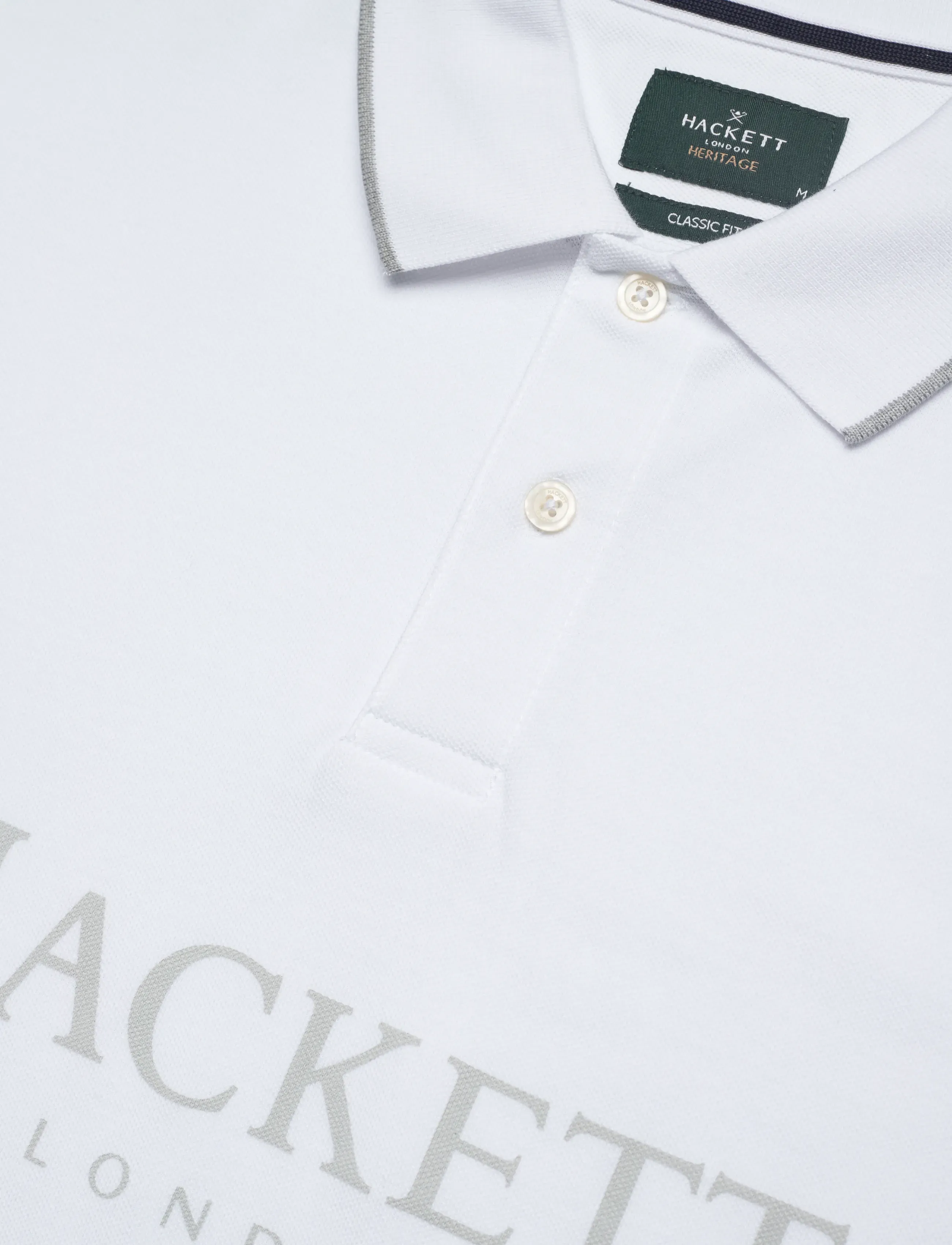 Hackett London - HERITAGE ESS HACKETT - short-sleeved polos - optic white - 5