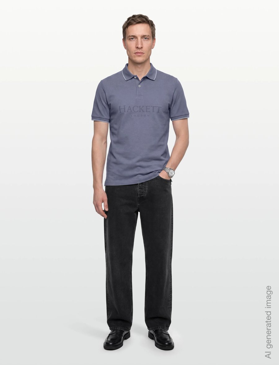 Hackett London - HERITAGE ESS HACKETT - kurzärmelig - thames blue - 0