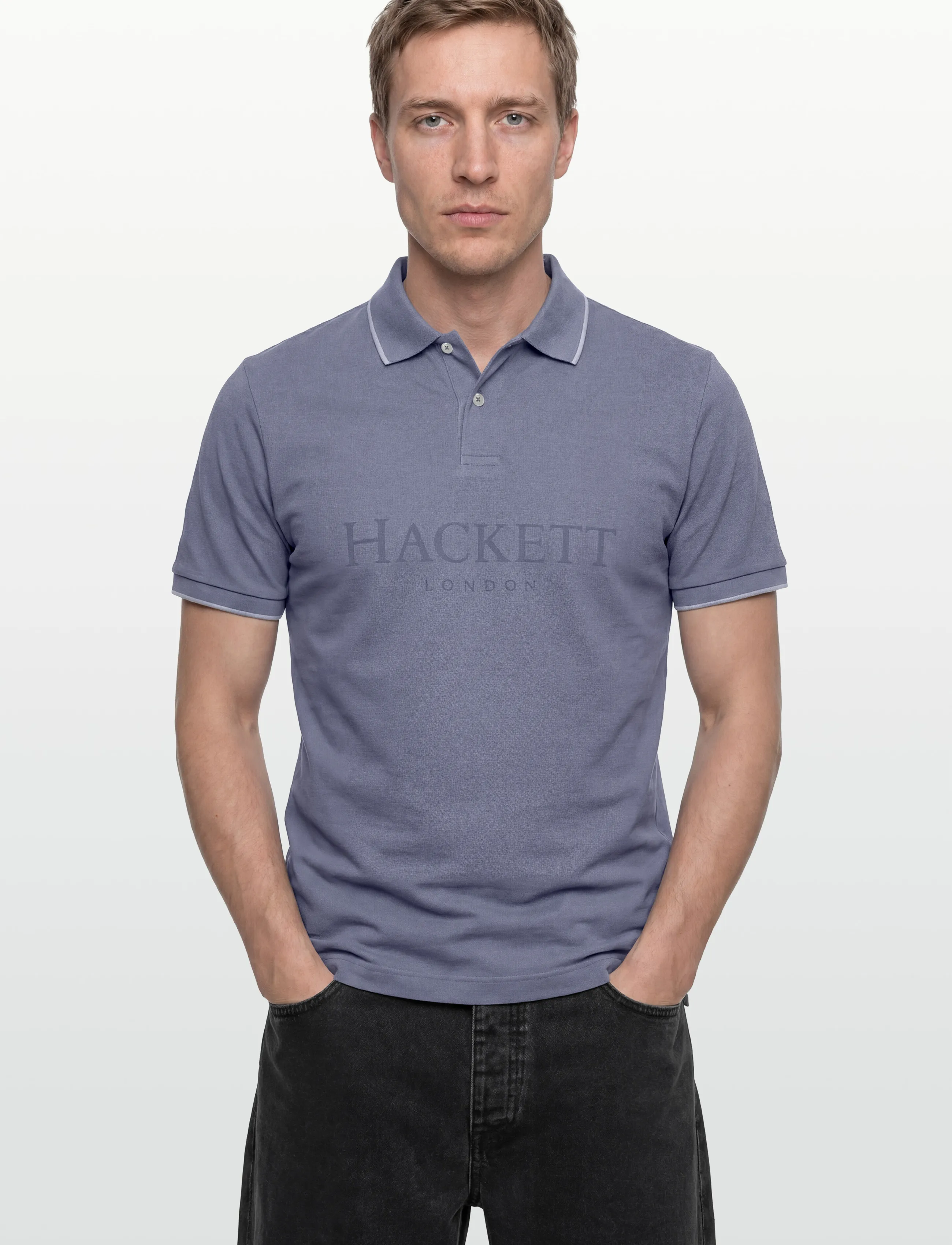 Hackett London - HERITAGE ESS HACKETT - kortærmede poloer - thames blue - 3