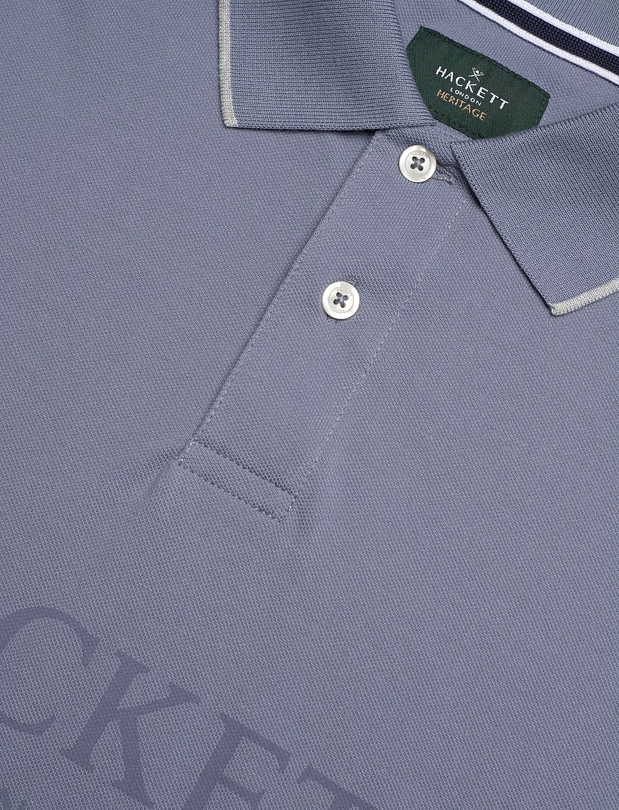 Hackett London - HERITAGE ESS HACKETT - kurzärmelig - thames blue - 5