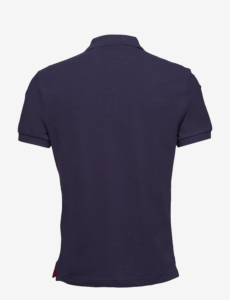 Hackett London - SLIM FIT LOGO - lühikeste varrukatega polod - 595navy - 2
