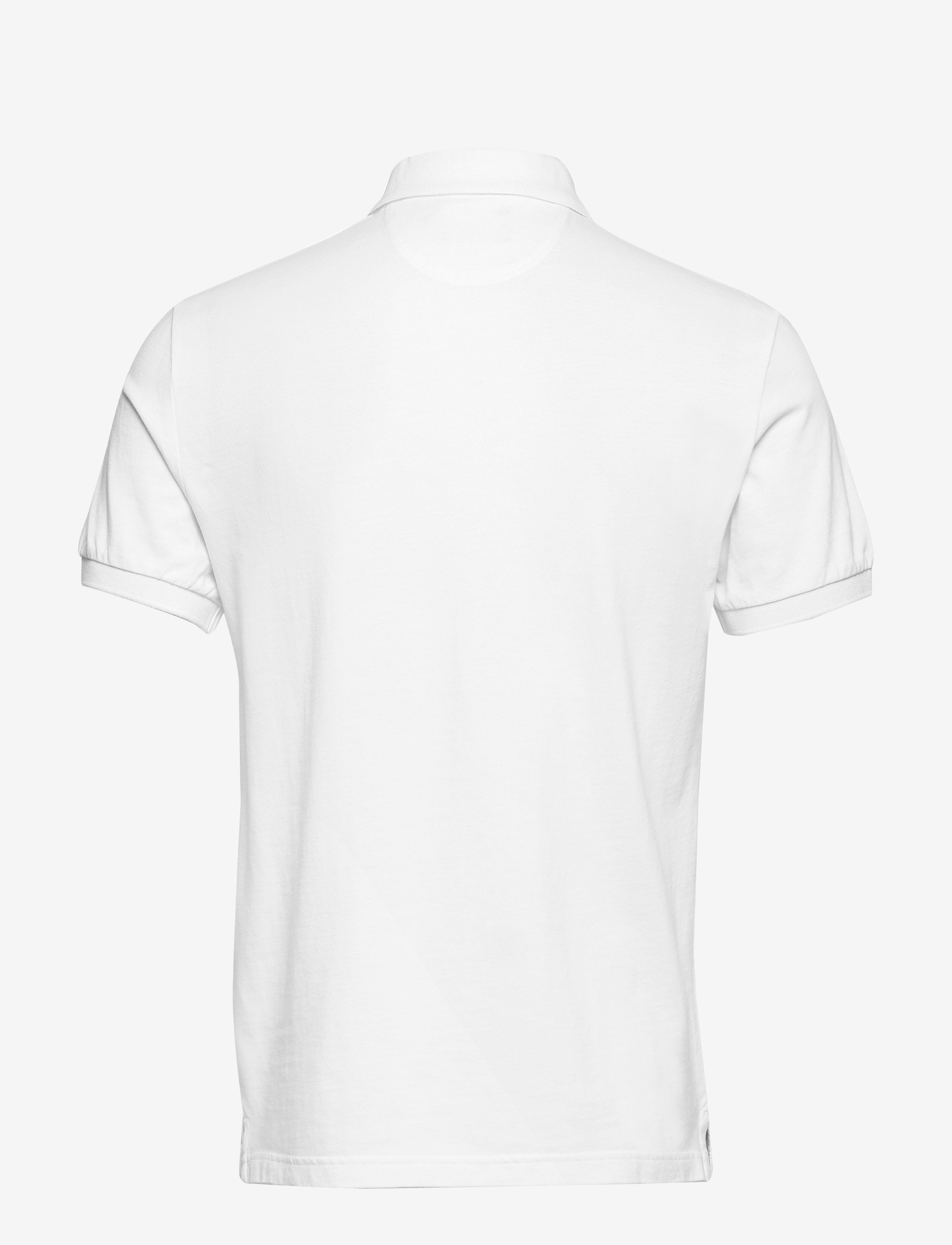 Hackett London - SLIM FIT LOGO - short-sleeved polos - 802optic white - 2