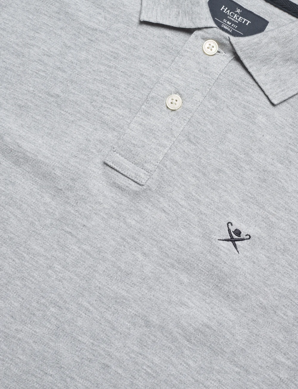 Hackett London - SLIM FIT LOGO - kortärmade pikéer - light grey marl - 3