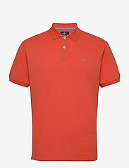 Hackett London - SLIM FIT LOGO - short-sleeved polos - orange red - 0