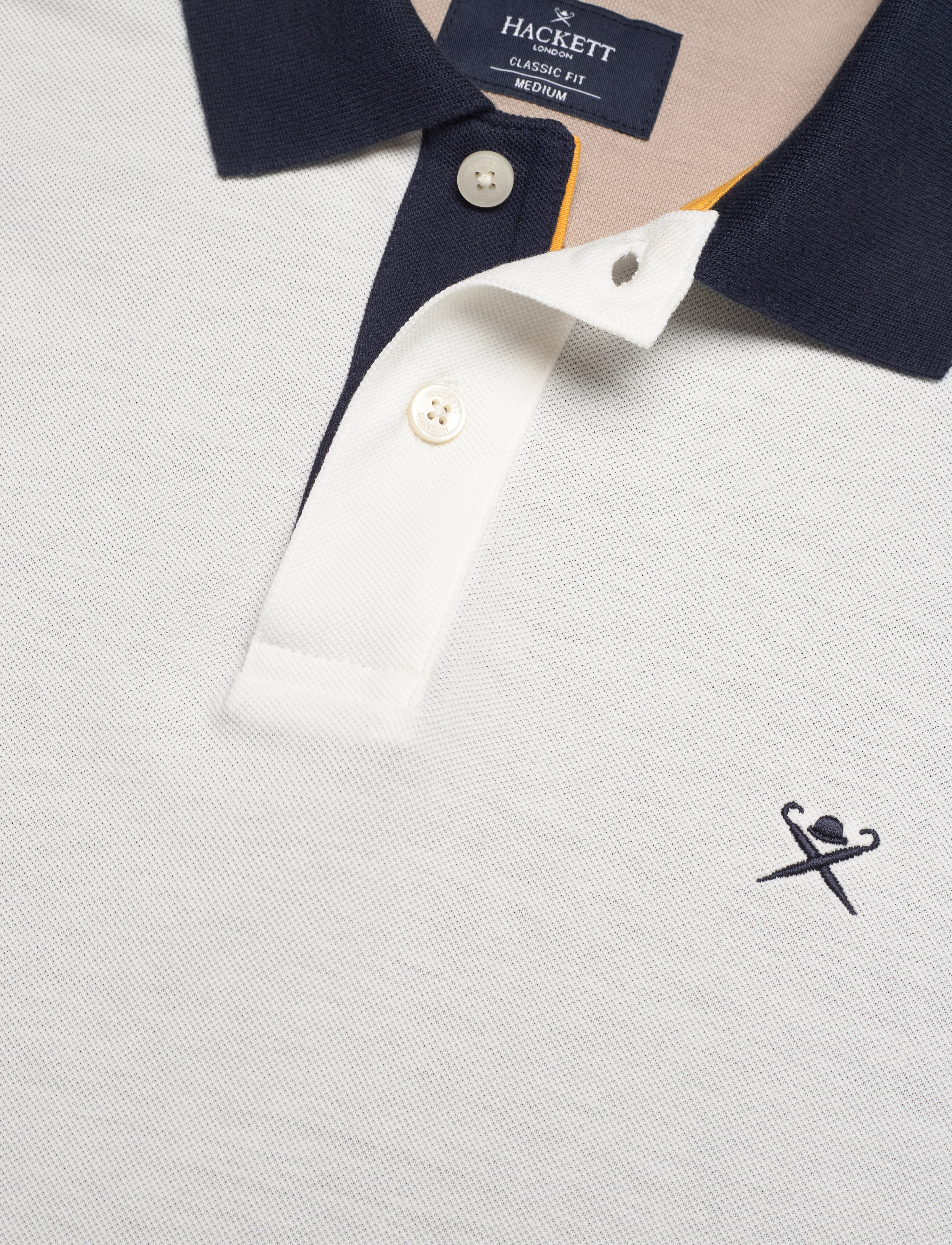 Hackett London - MULTI POLO - cannoli cream - 3
