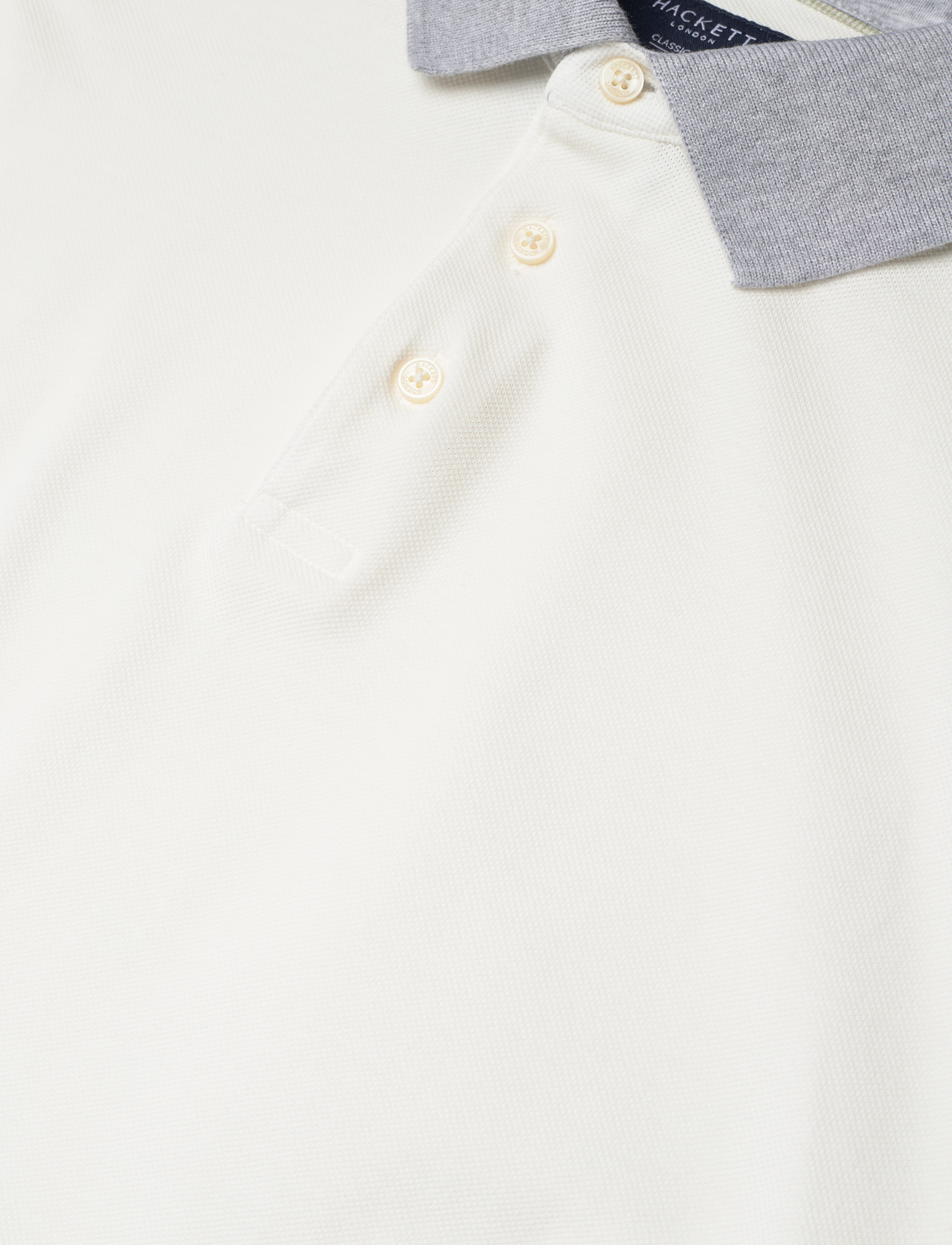 Hackett London - MARL TRIM POLO - off white - 2