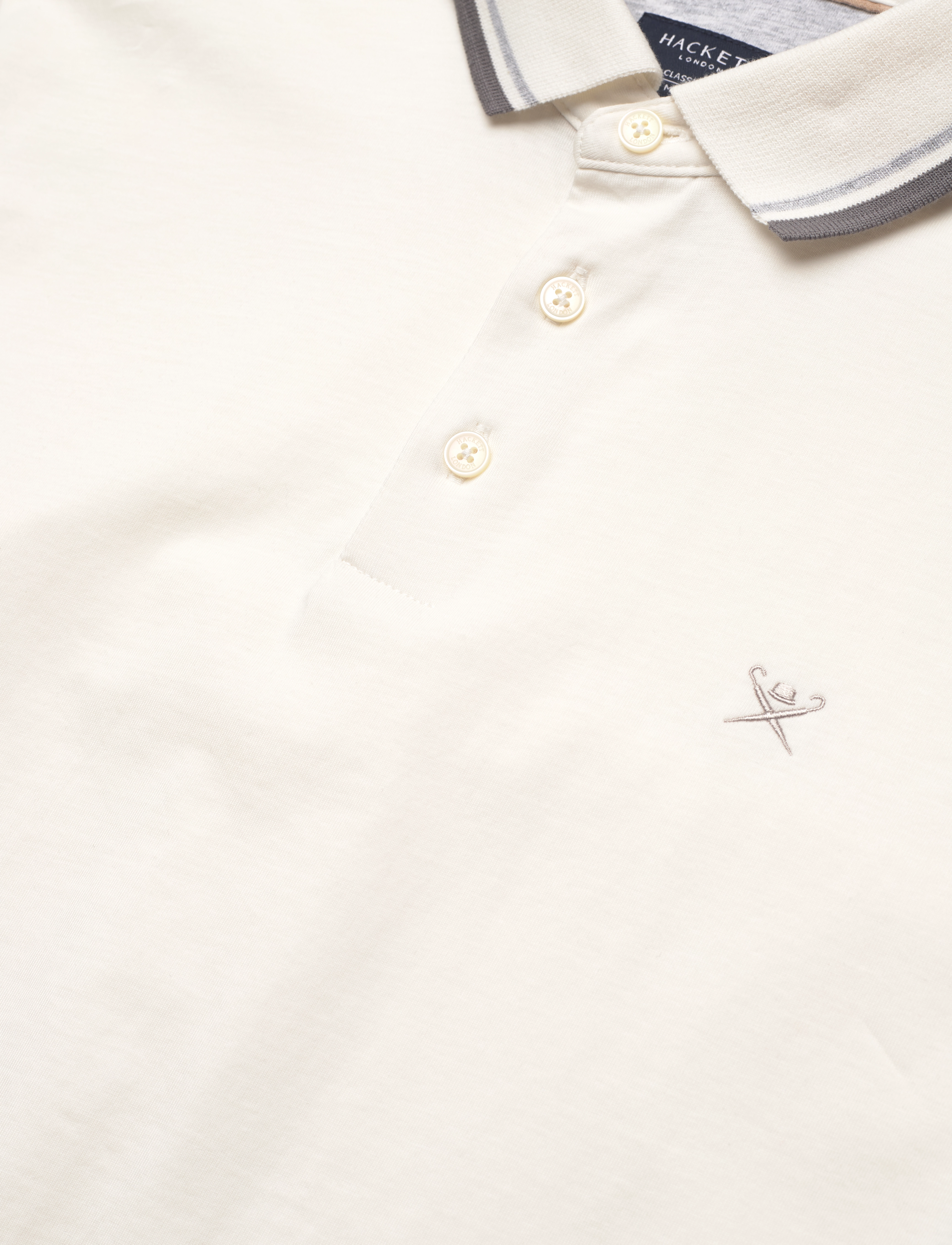 Hackett London - DOUBLE TIPPED POLO - off white - 2