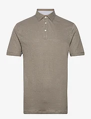 Hackett London - LINEN JSY STR TRIM - polo marškinėliai trumpomis rankovėmis - khaki - 0