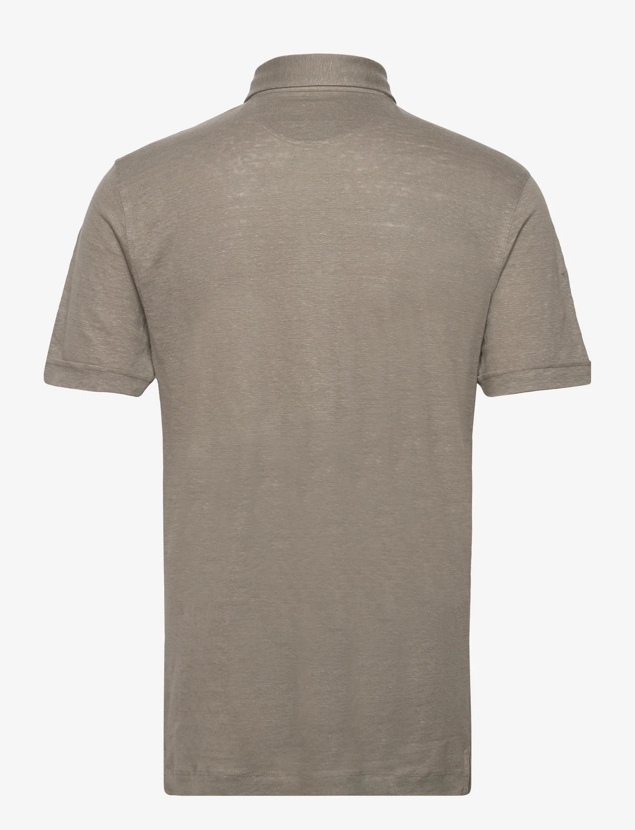 Hackett London - LINEN JSY STR TRIM - polo marškinėliai trumpomis rankovėmis - khaki - 1