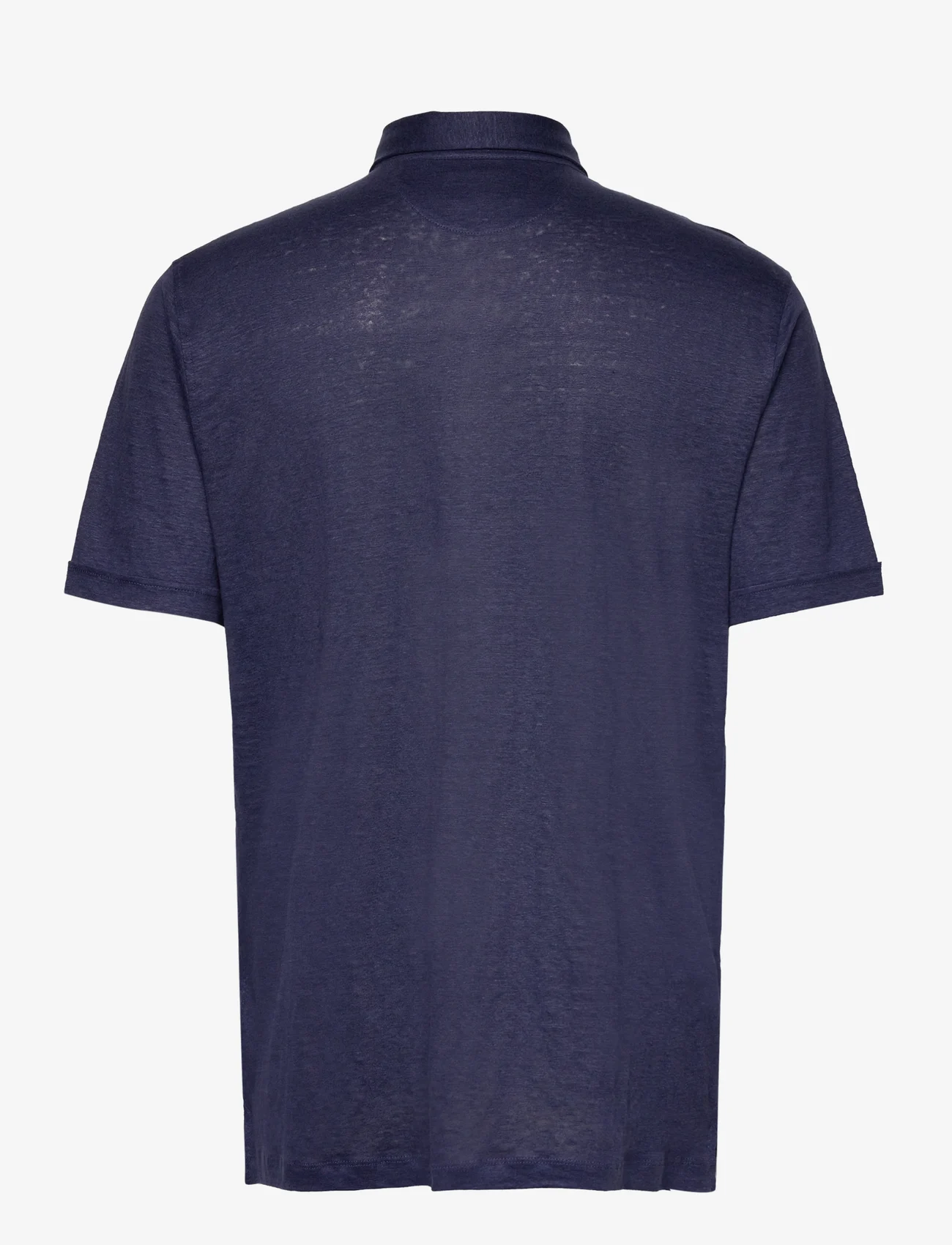 Hackett London - LINEN JERSEY POLO - kortärmade pikéer - night navy - 1