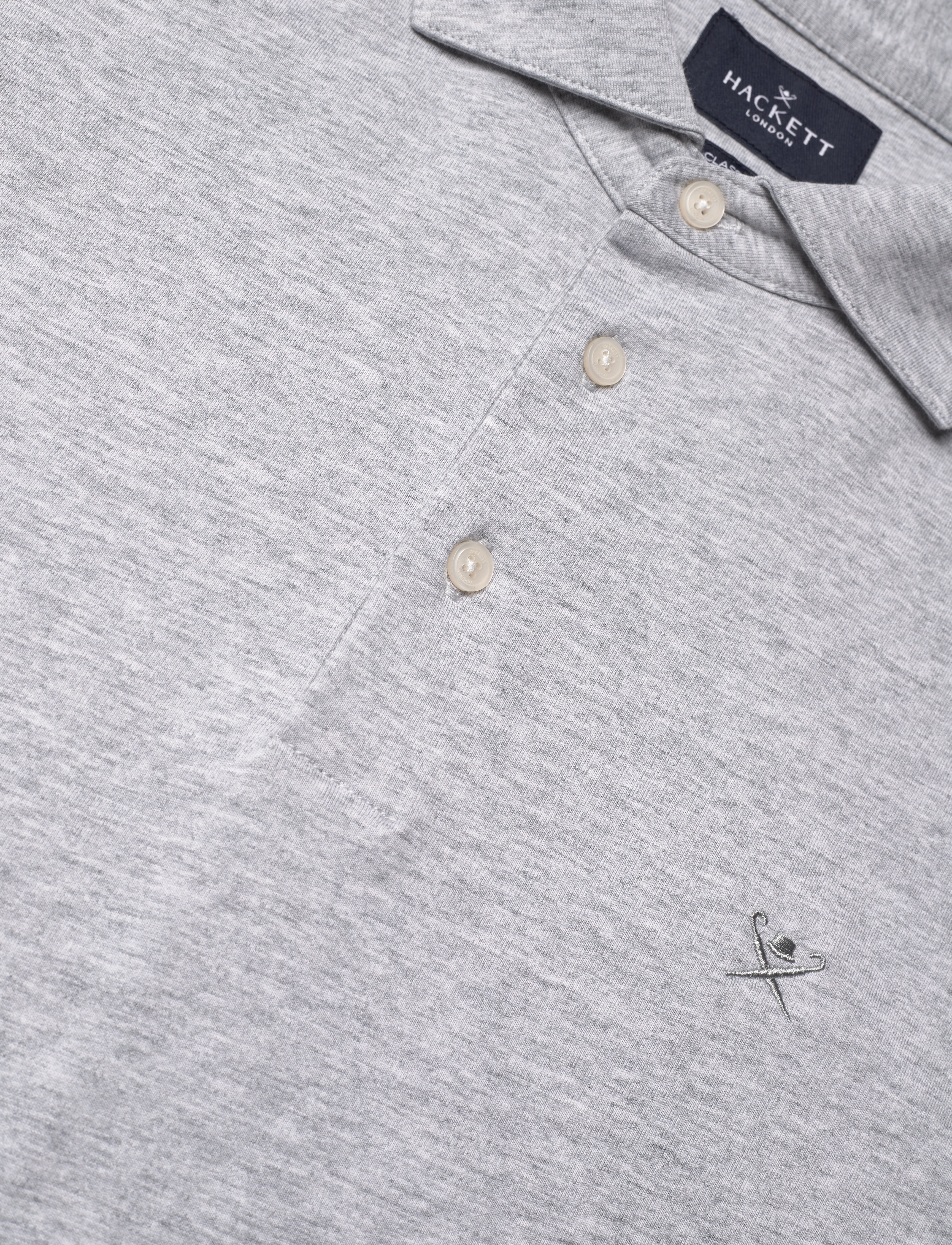 Hackett London - PIMA COTTON POLO - lühikeste varrukatega polod - light grey - 2