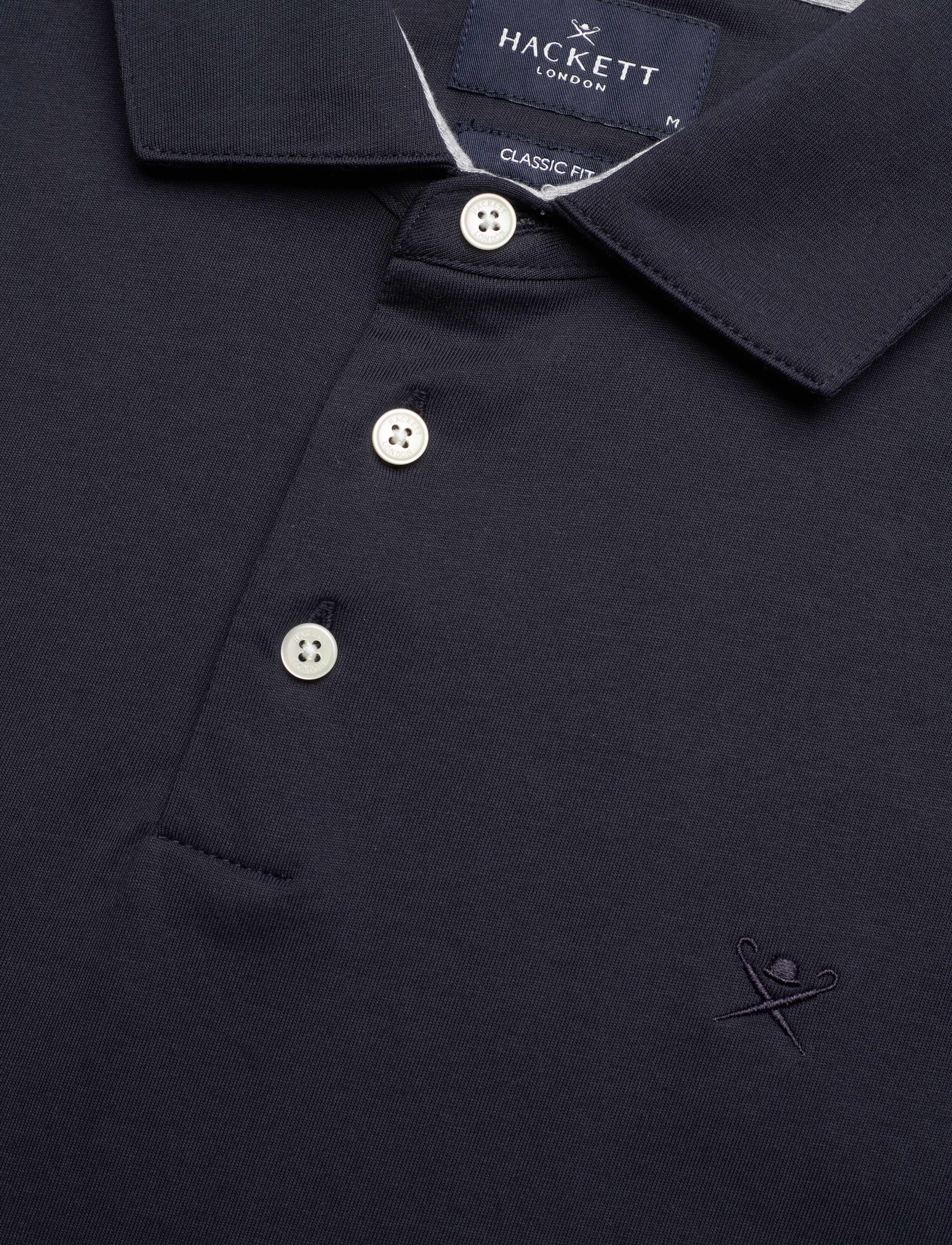 Hackett London - PIMA COTTON POLO - kortärmade pikéer - navy - 2