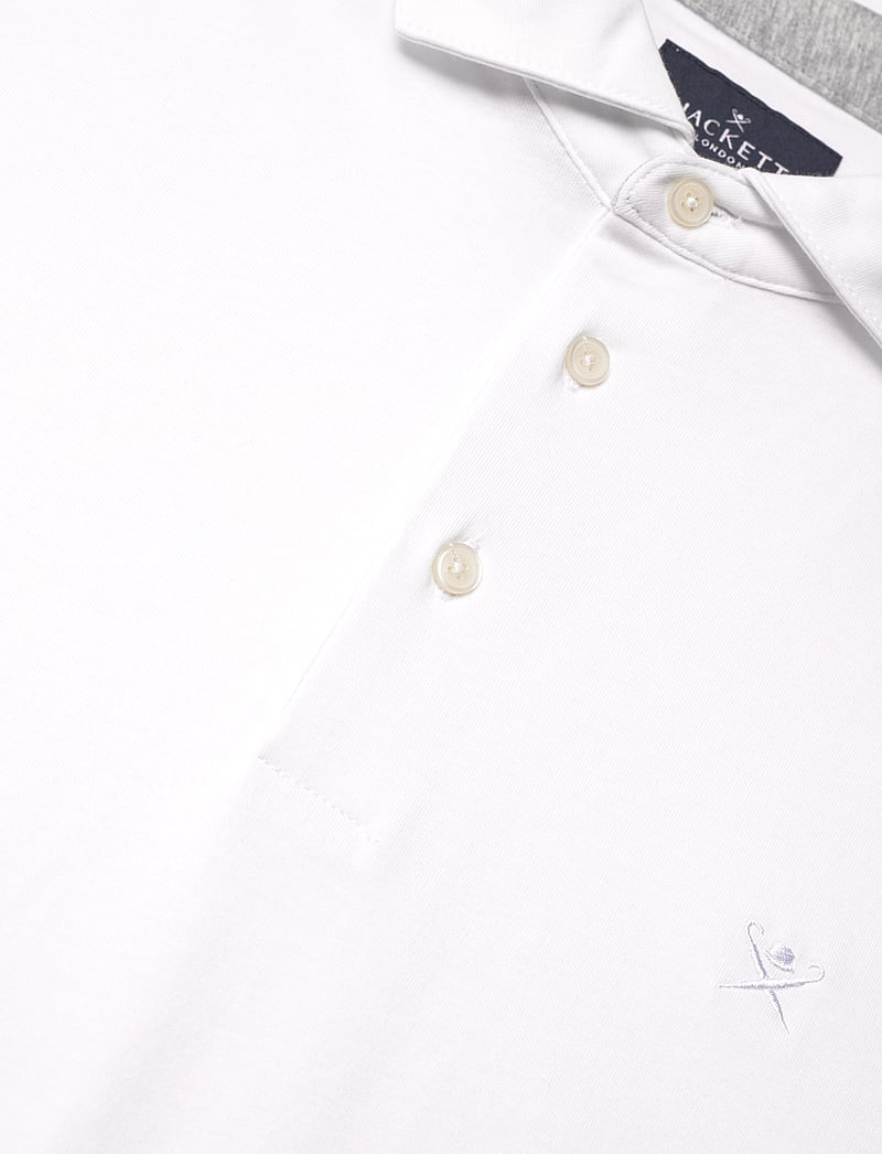 Hackett London - PIMA COTTON POLO - kortärmade pikéer - white - 2