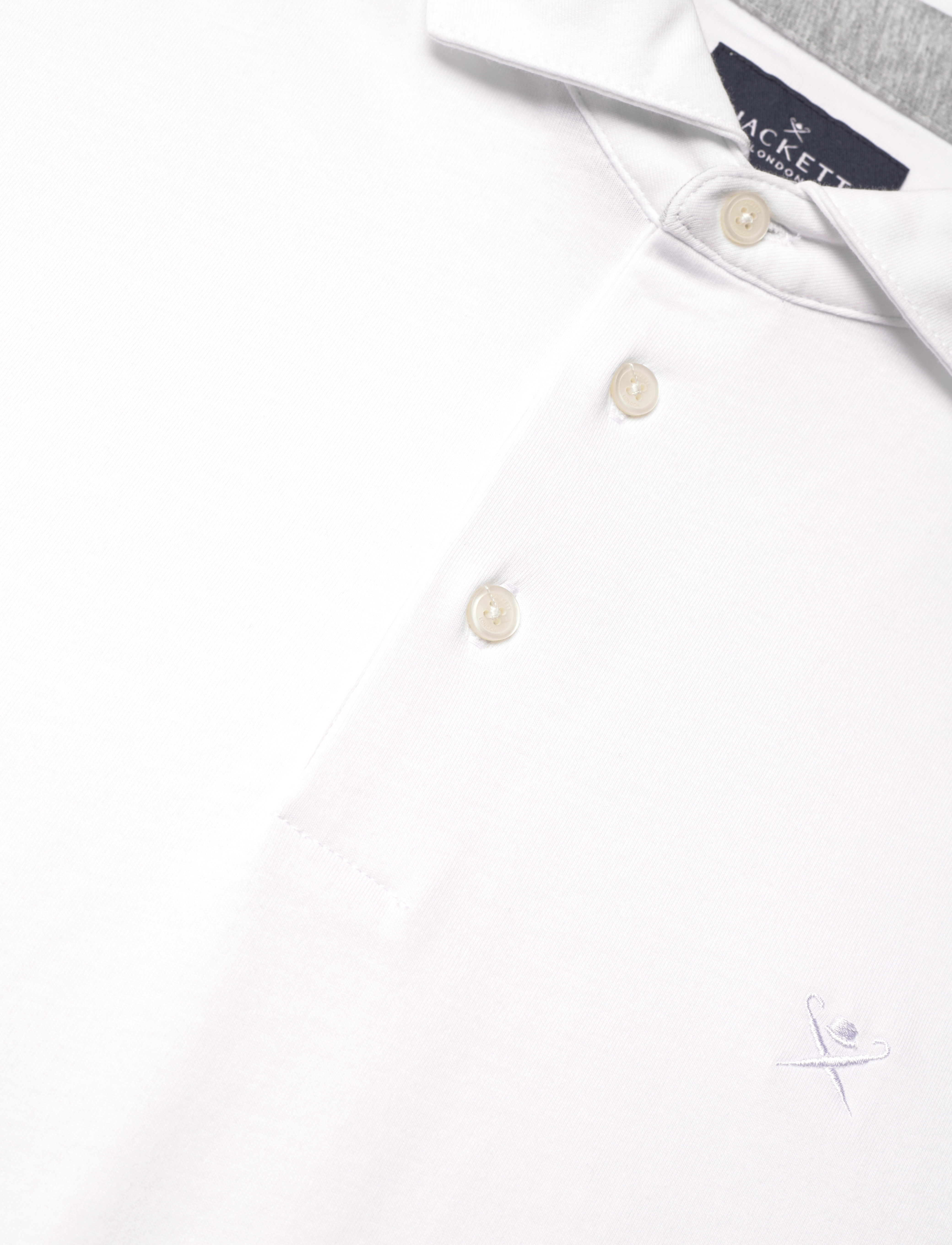 Hackett London - PIMA COTTON POLO - kortærmede poloer - white - 2
