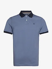 Hackett London - SELVEDGE PLACKET - polo marškinėliai trumpomis rankovėmis - steel blue blue - 0