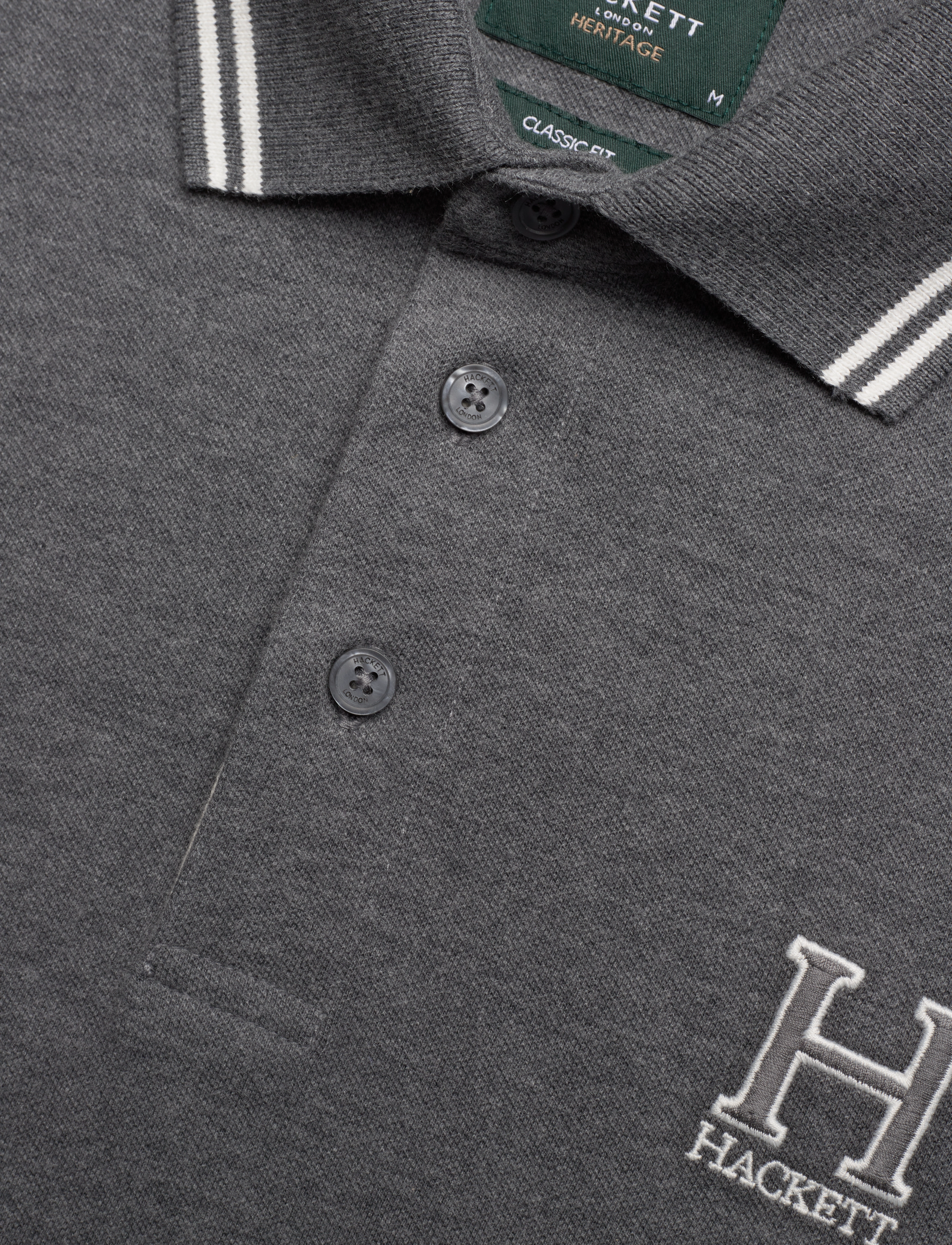 Hackett London - HERITAGE H POLO - granite grey - 2
