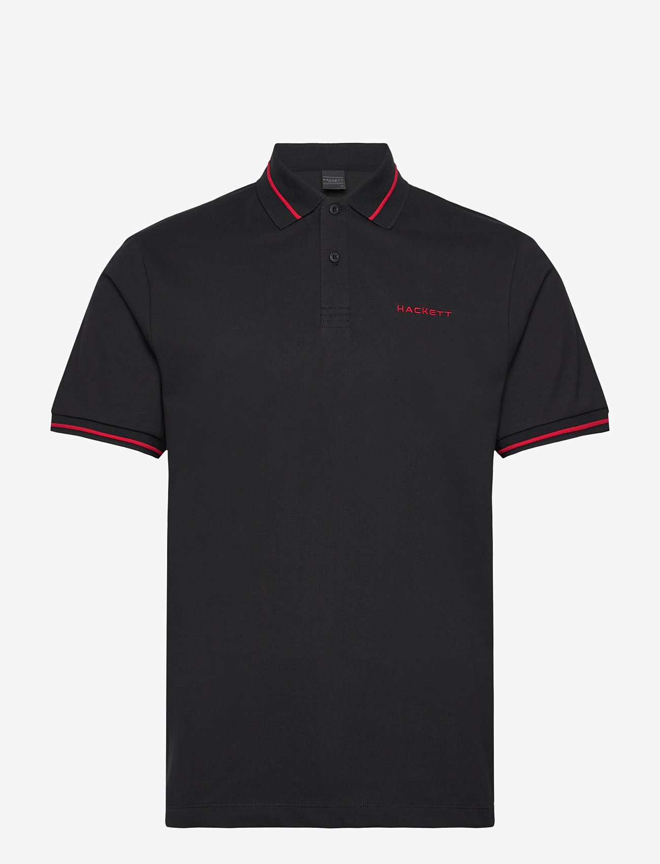 Hackett London - HS TIPPED POLO - kortærmede poloer - black - 0