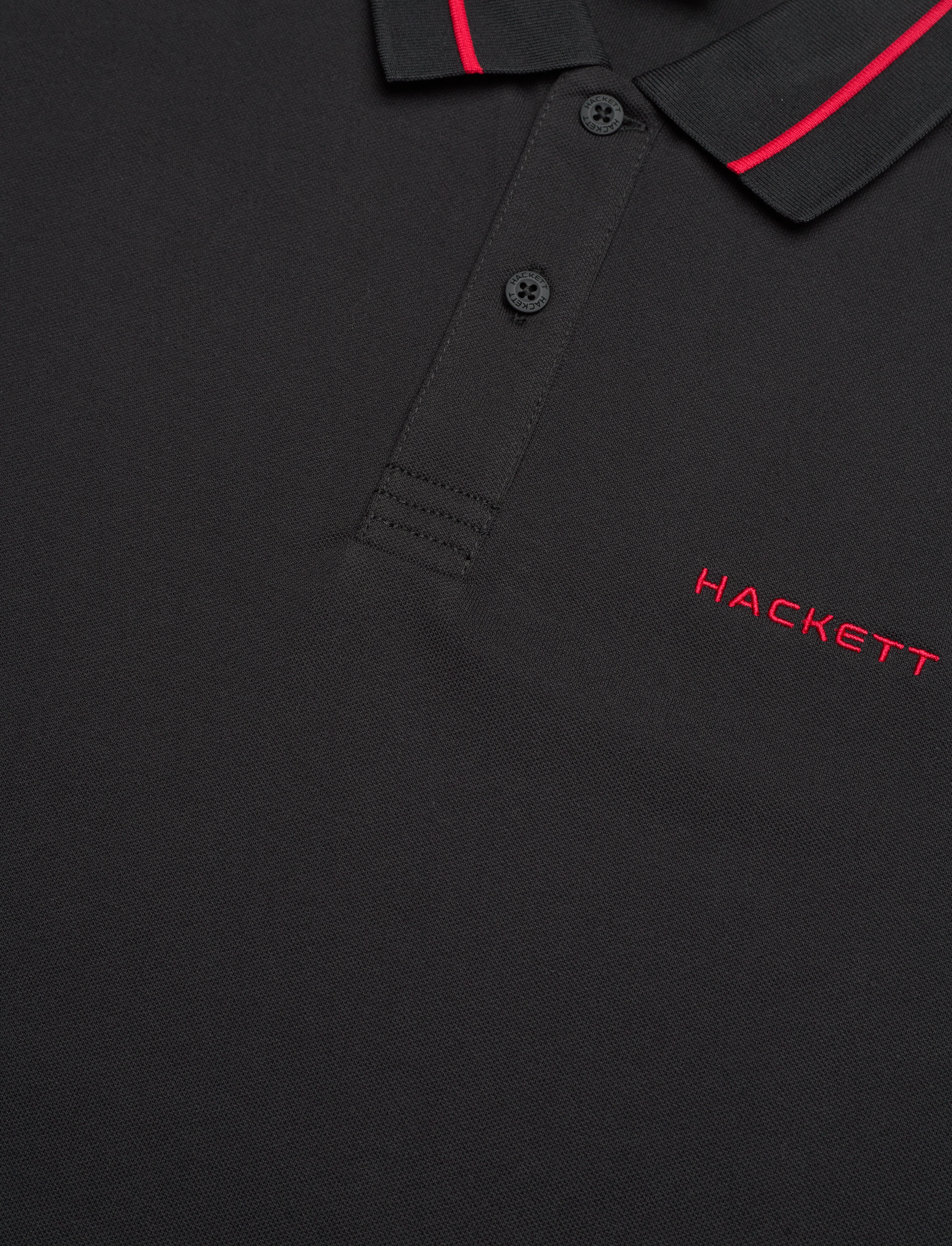 Hackett London - HS TIPPED POLO - black - 2