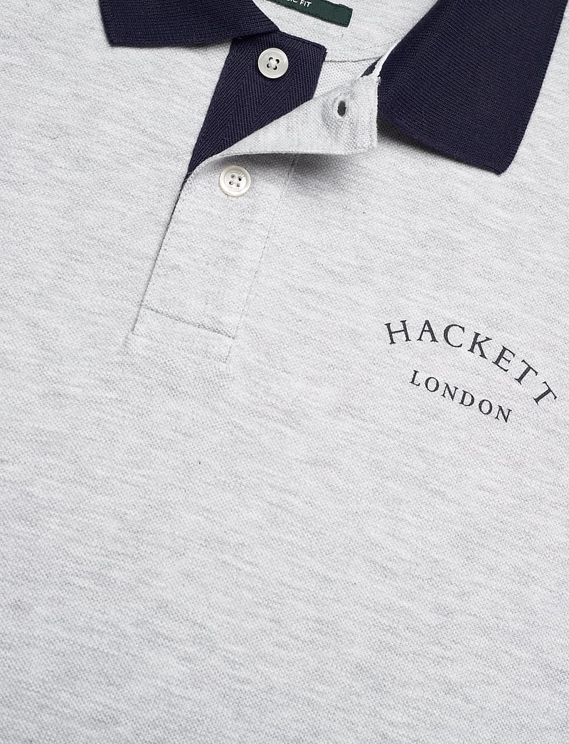 Hackett London - HERITAGE ESS POLO - kortærmede poloer - light grey marl - 2