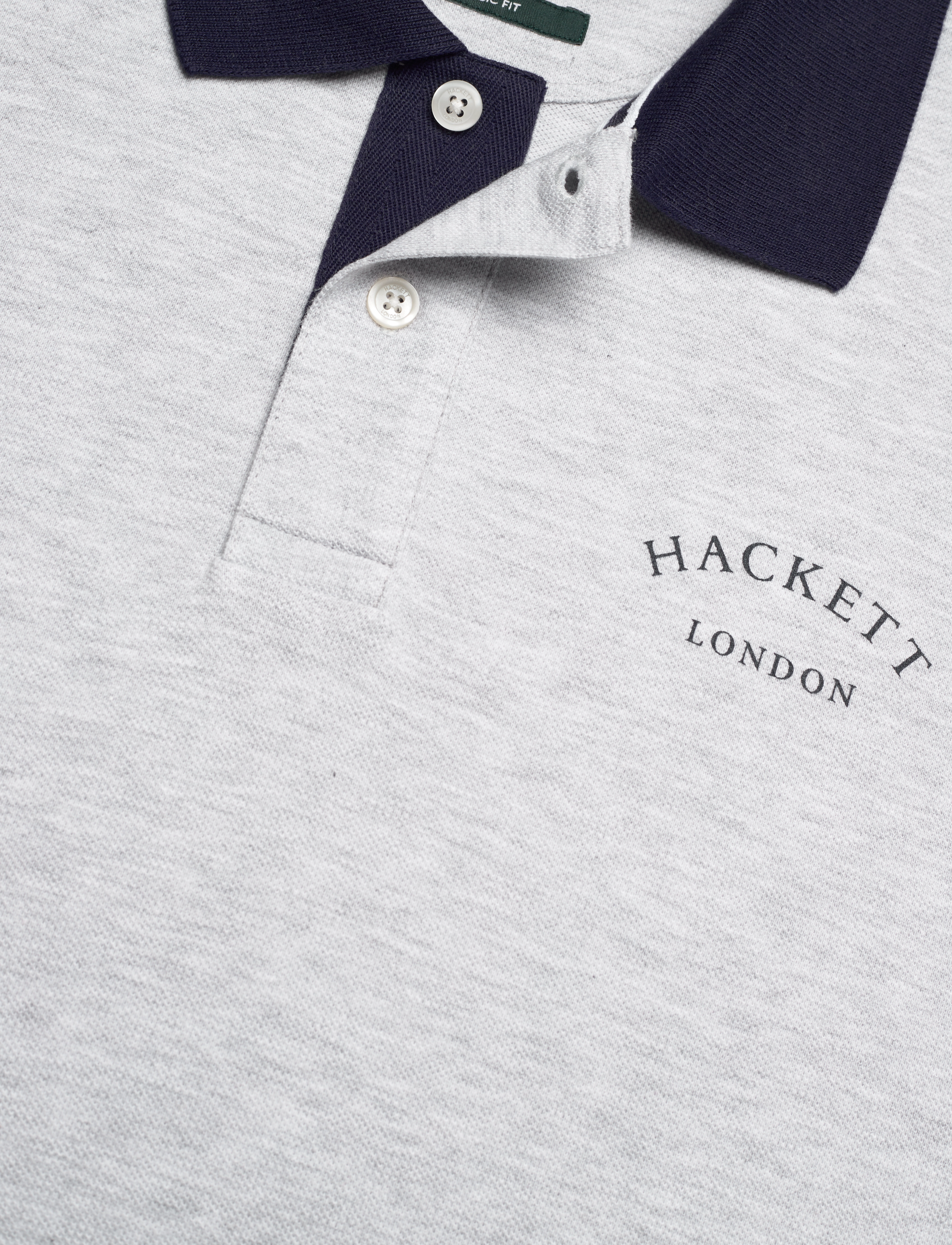 Hackett London - HERITAGE ESS POLO - light grey marl - 2