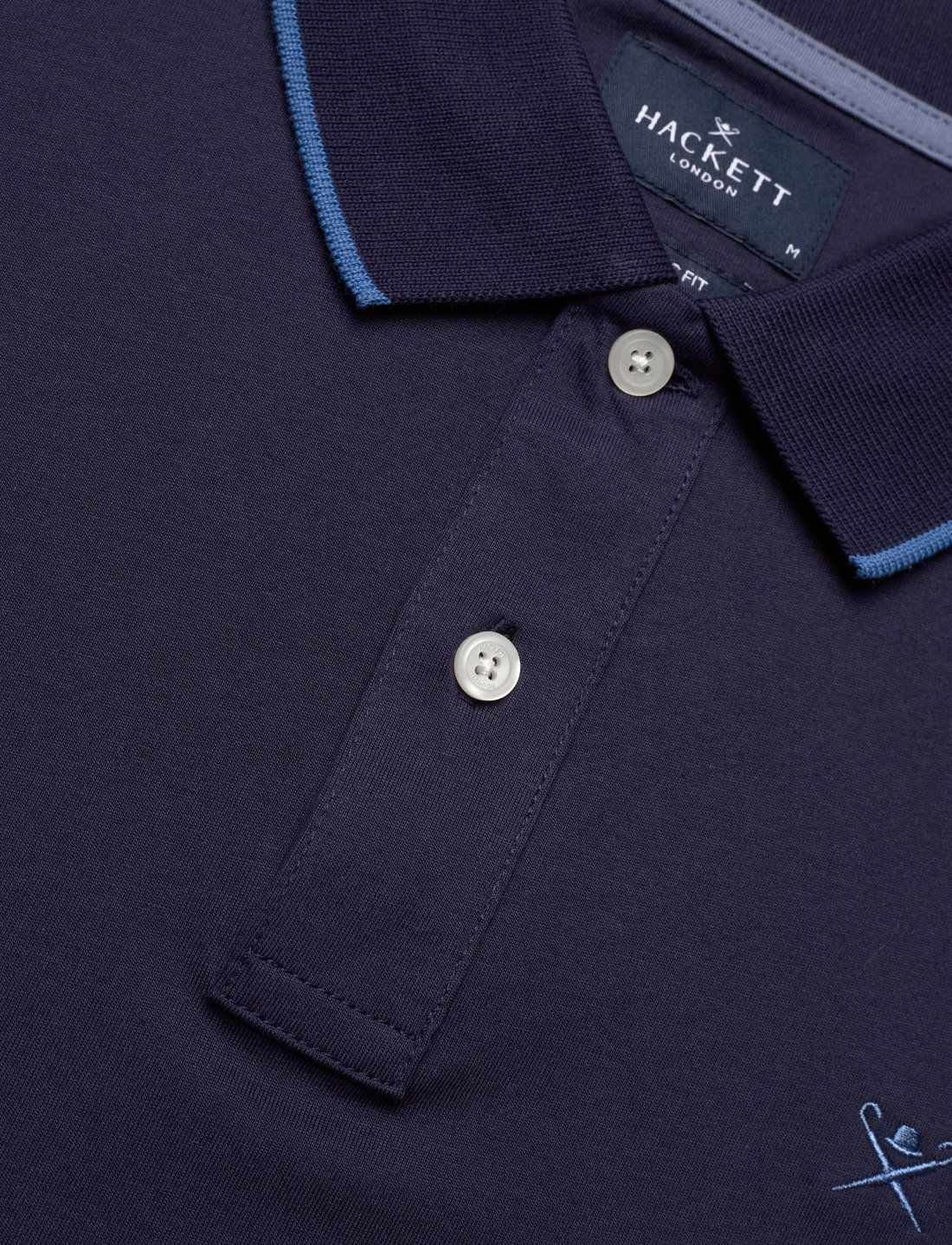 Hackett London - TIPPED JERSEY POLO - kurzärmelig - ink blue - 2